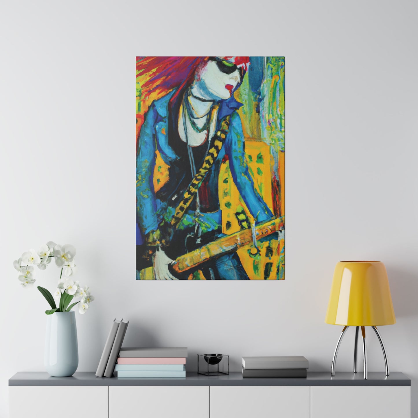 2344X - Rockstar Oil Painting Style Print | Poster | Home Decor | Wall Art | Music Art | Canvas