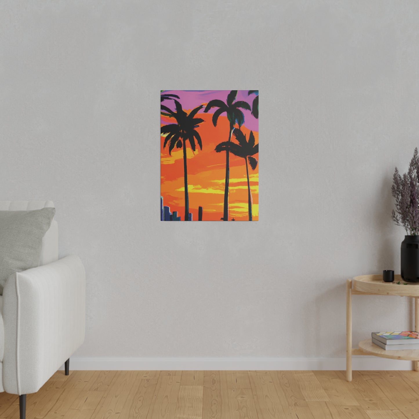 7834K - Miami Beach Sunset Painting Print | Miami | Beach | Sunset | Poster | Home Decor | Wall Art | Canvas