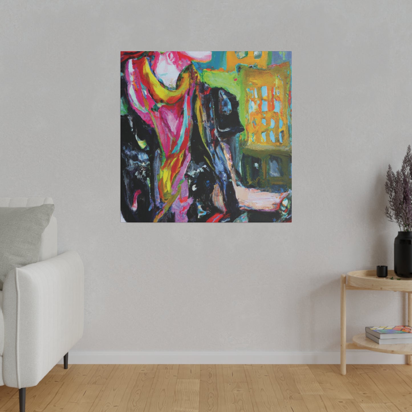 9896T - Rockstar Oil Painting Style Print | Poster | Home Decor | Wall Art | Music Art | Canvas