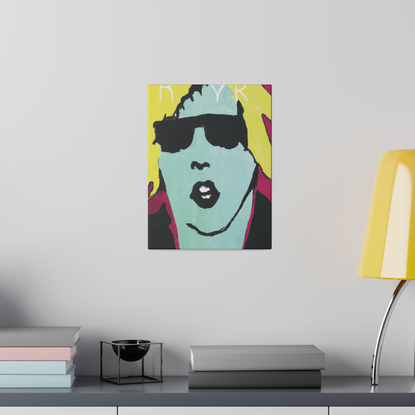 6542F - Rockstar Painting Print | Face | Abstract | Poster | Home Decor | Wall Art | Music Art | Canvas