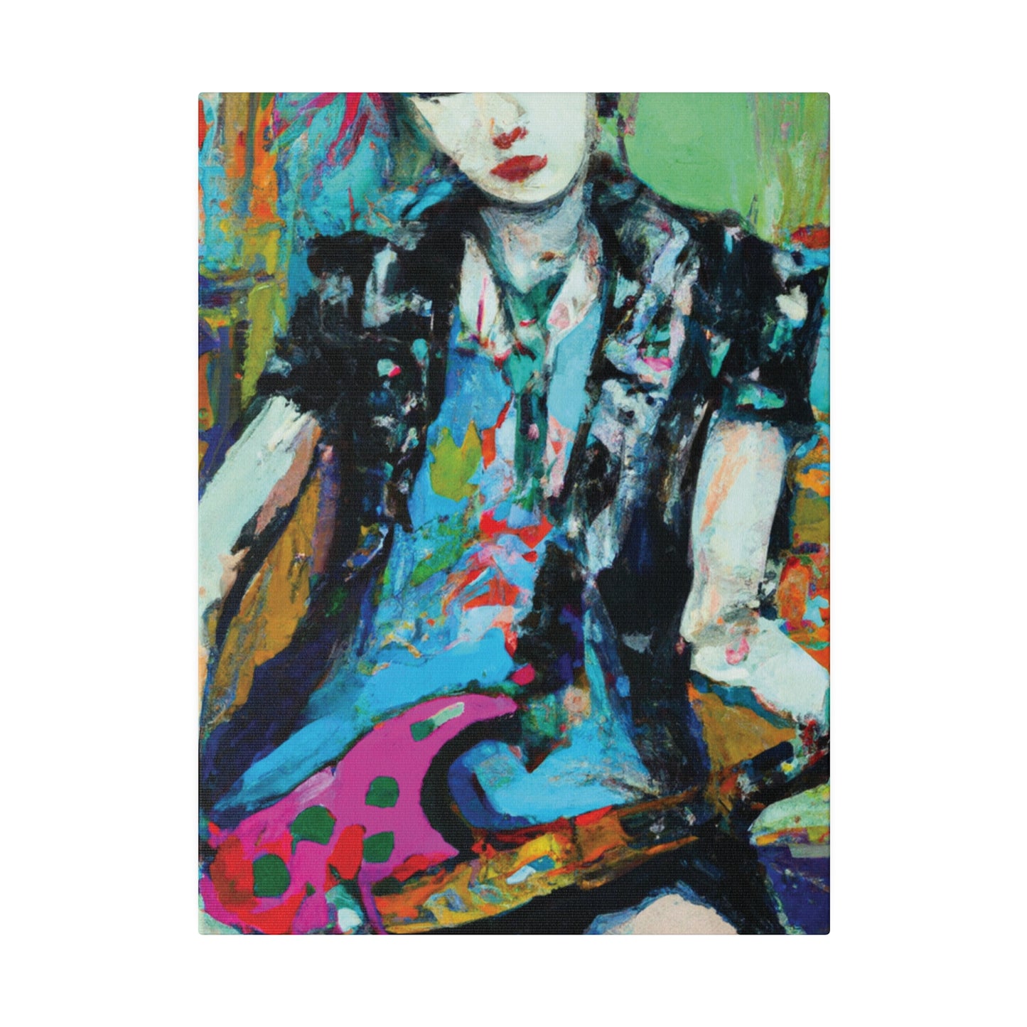 8725A - Rockstar Oil Painting Style Print | Poster | Home Decor | Wall Art | Music Art | Canvas