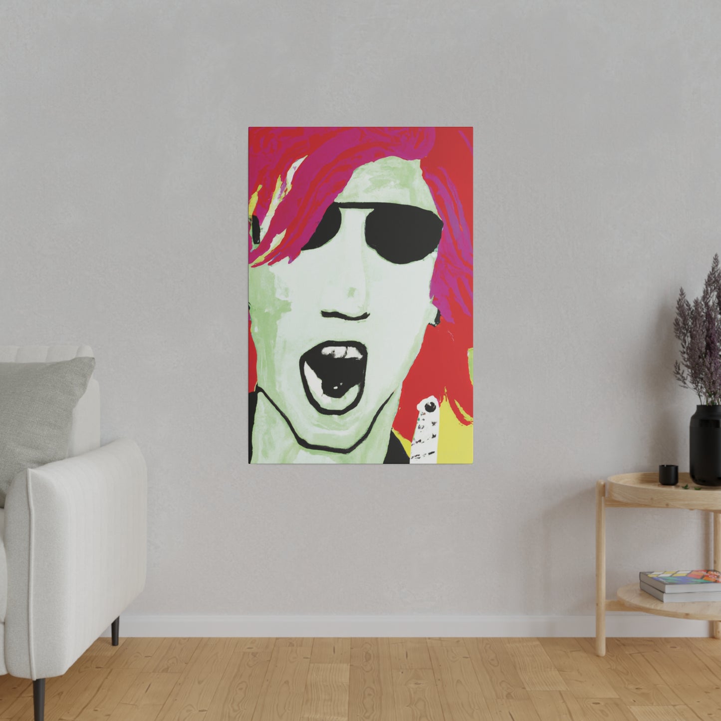 4662J - Rockstar Painting Print | Face | Abstract | Poster | Home Decor | Wall Art | Music Art | Canvas