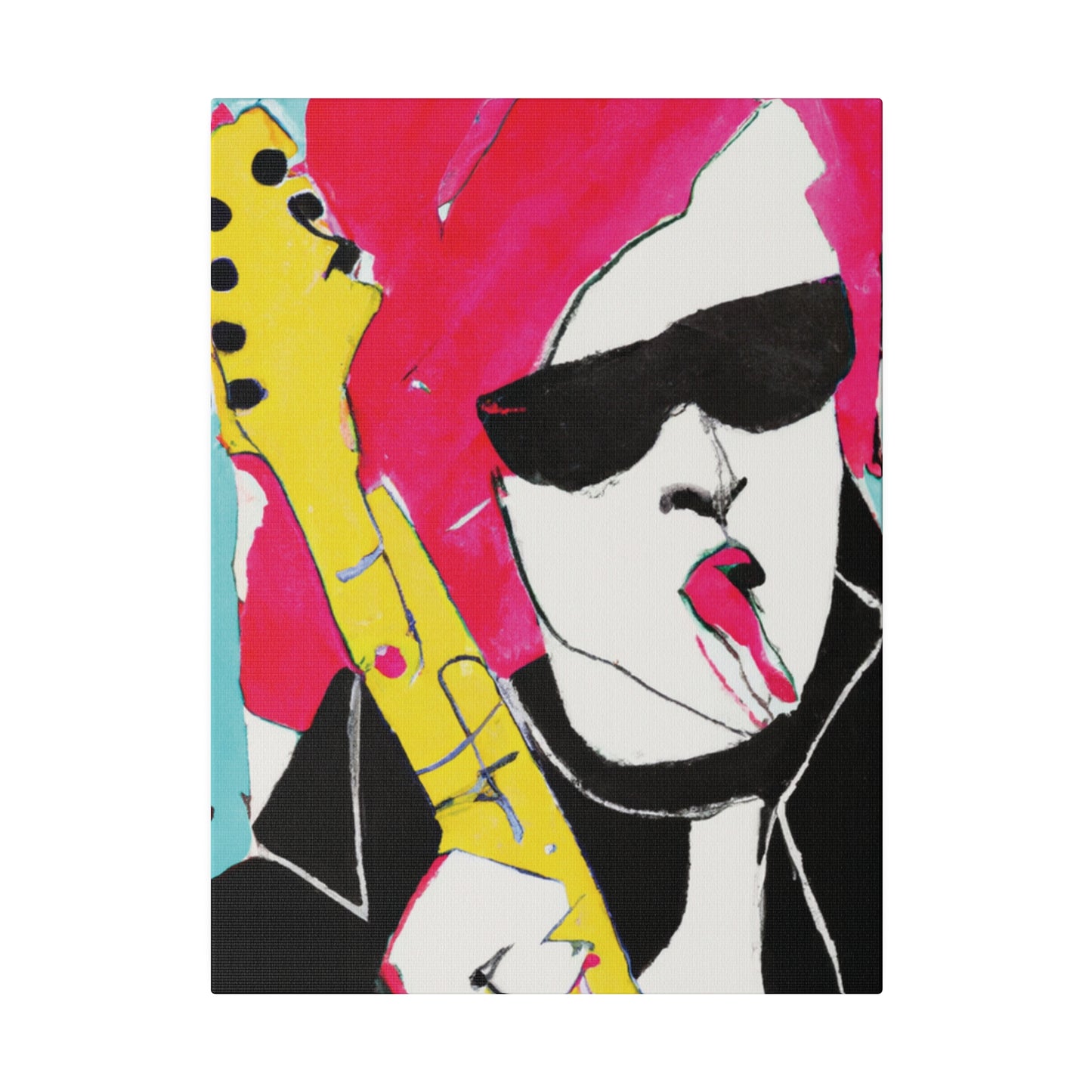 8791V - Rockstar Painting Print | Face | Abstract | Poster | Home Decor | Wall Art | Music Art | Canvas