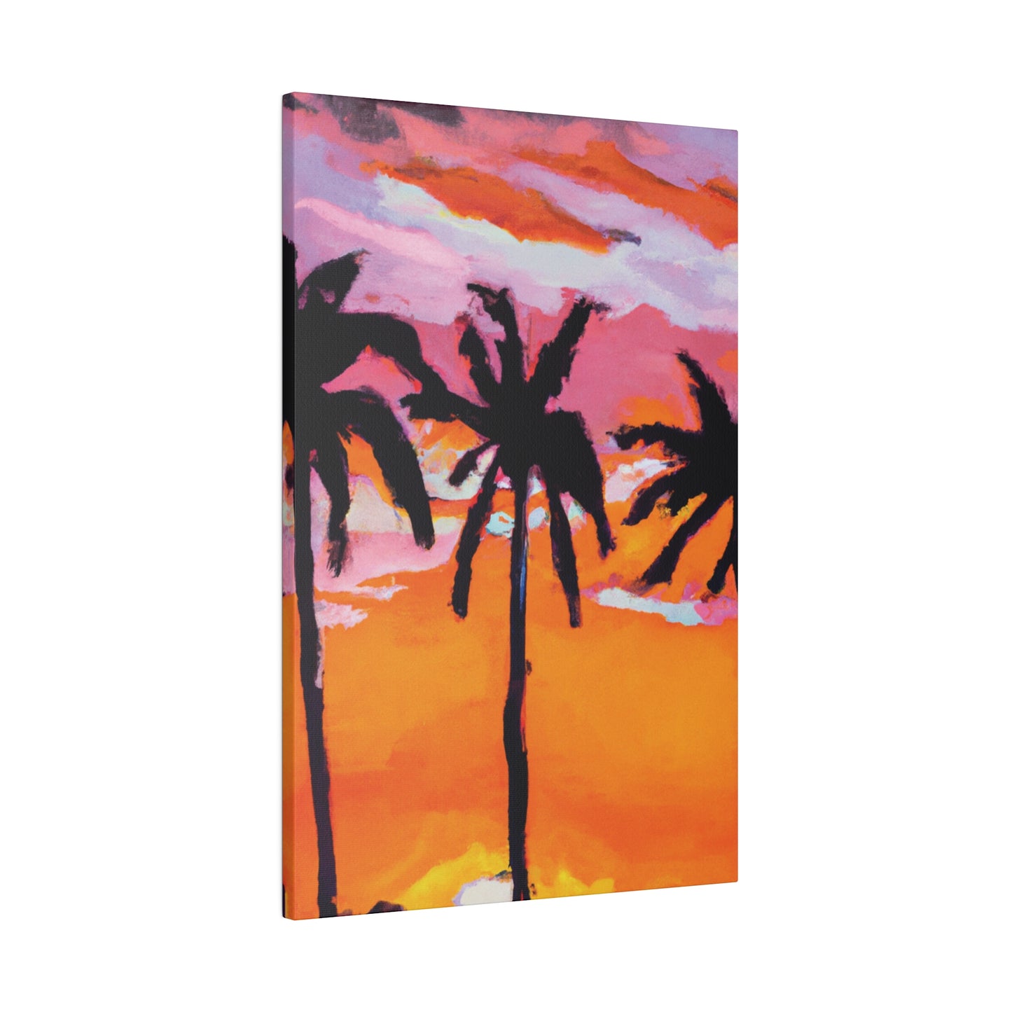 4491U - Miami Beach Sunset Painting Print | Miami | Beach | Sunset | Poster | Home Decor | Wall Art | Canvas