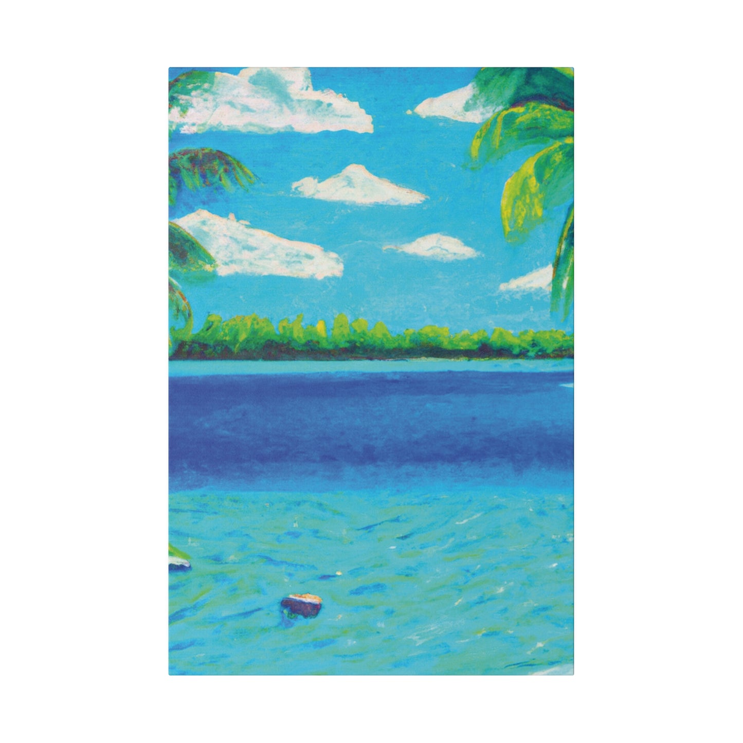 4513K - Bahamas Ocean Painting Print | Bahamas | Ocean | Beach | Poster | Home Decor | Wall Art | Canvas