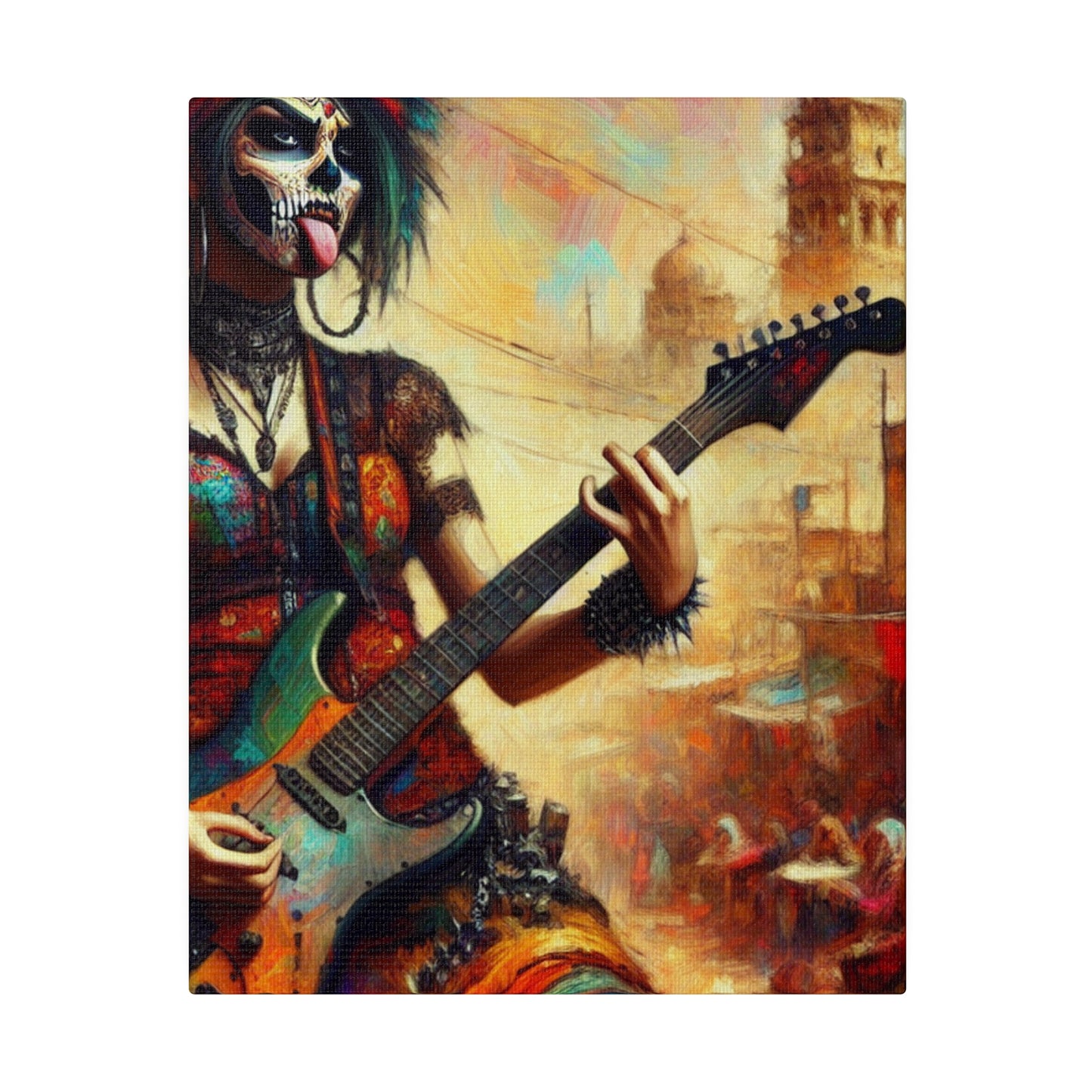 3752F - Rockstar Oil Painting Style Print | Poster | Home Decor | Wall Art | Music Art | Canvas