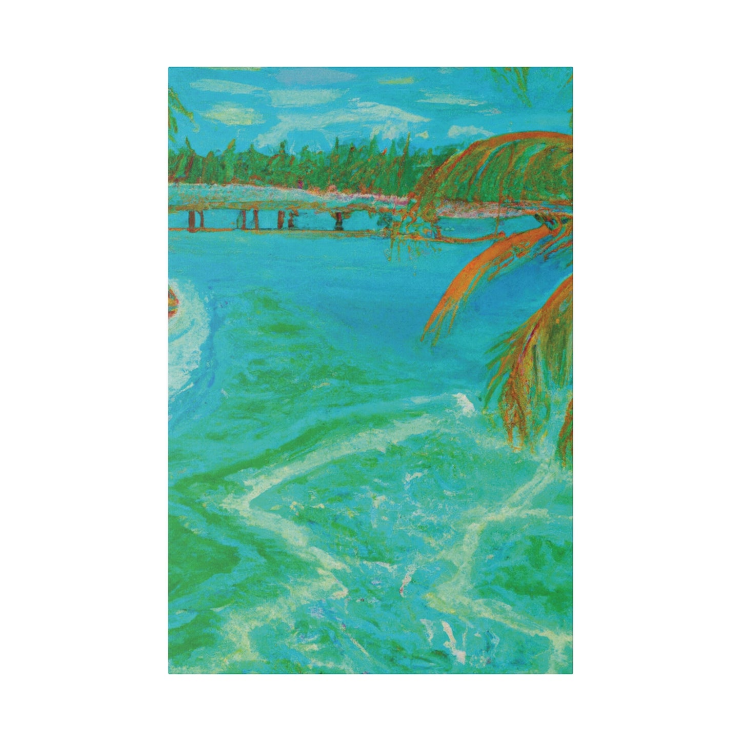 8864B - Bahamas Ocean Painting Print | Bahamas | Ocean | Beach | Poster | Home Decor | Wall Art | Canvas