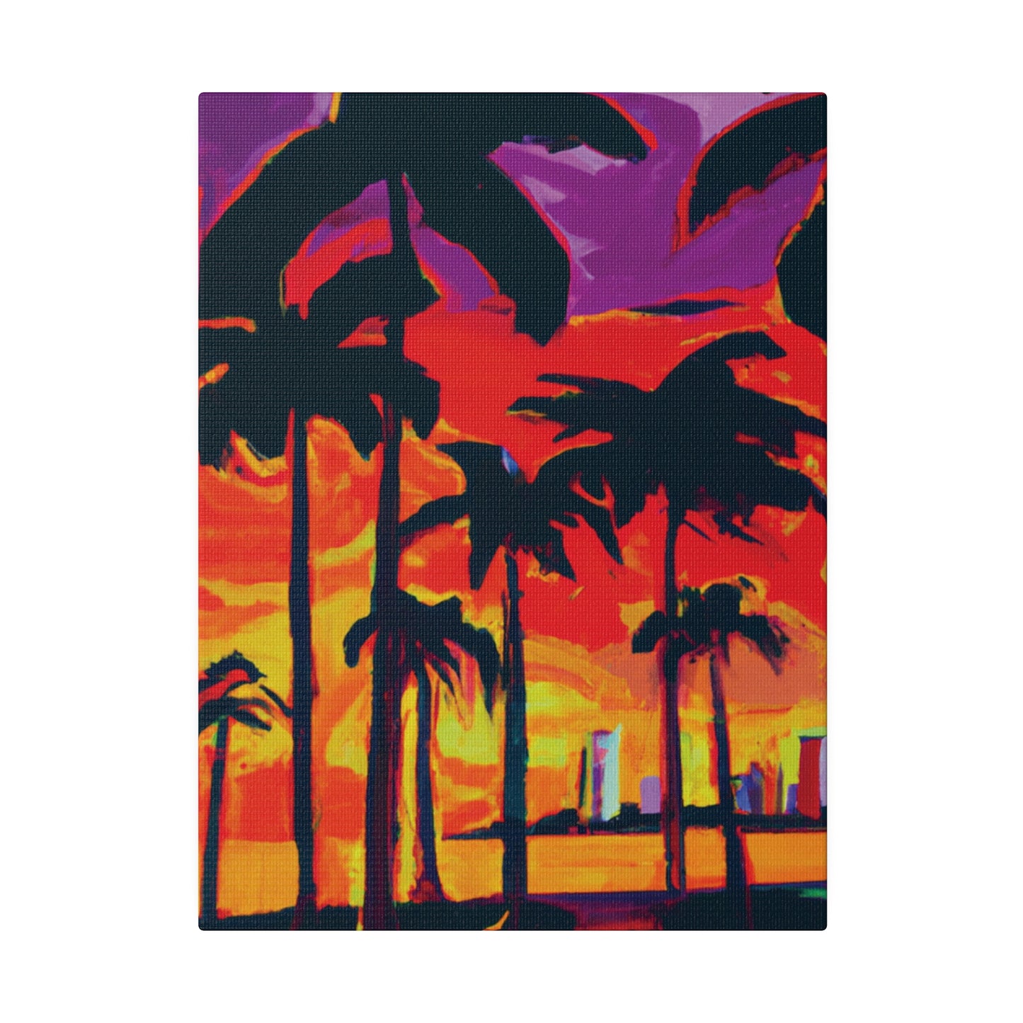 3128K - Miami Beach Sunset Painting Print | Miami | Beach | Sunset | Poster | Home Decor | Wall Art | Canvas