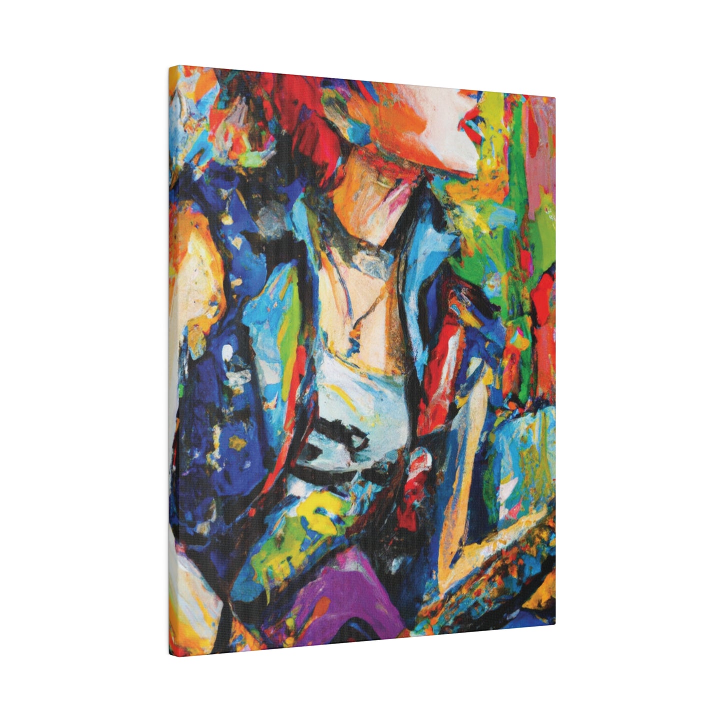 1135V - Rockstar Oil Painting Style Print | Poster | Home Decor | Wall Art | Music Art | Canvas