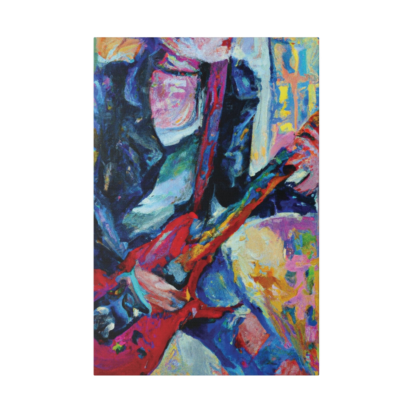 4512K - Rockstar Oil Painting Style Print | Poster | Home Decor | Wall Art | Music Art | Canvas