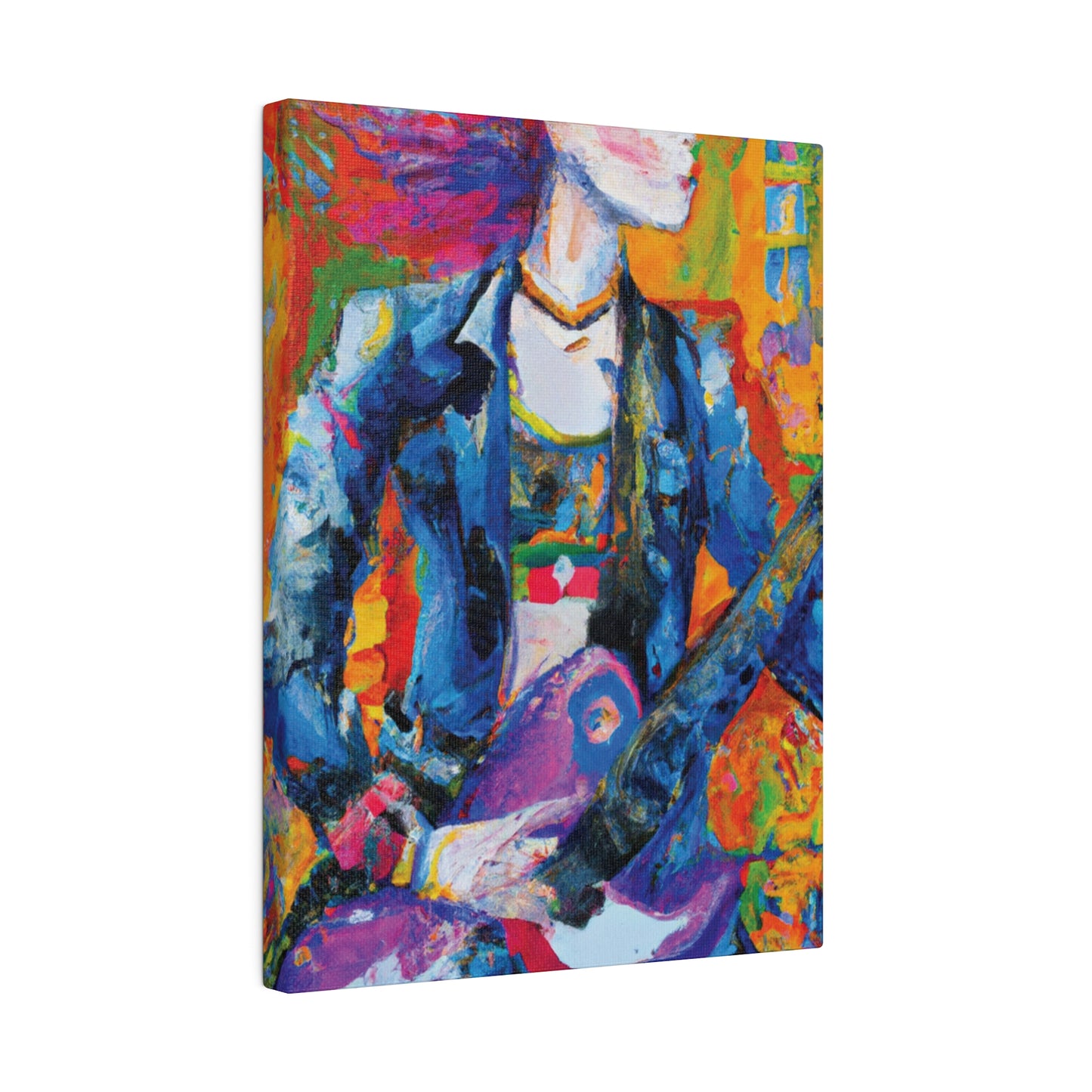 8135R - Rockstar Oil Painting Style Print | Poster | Home Decor | Wall Art | Music Art | Canvas