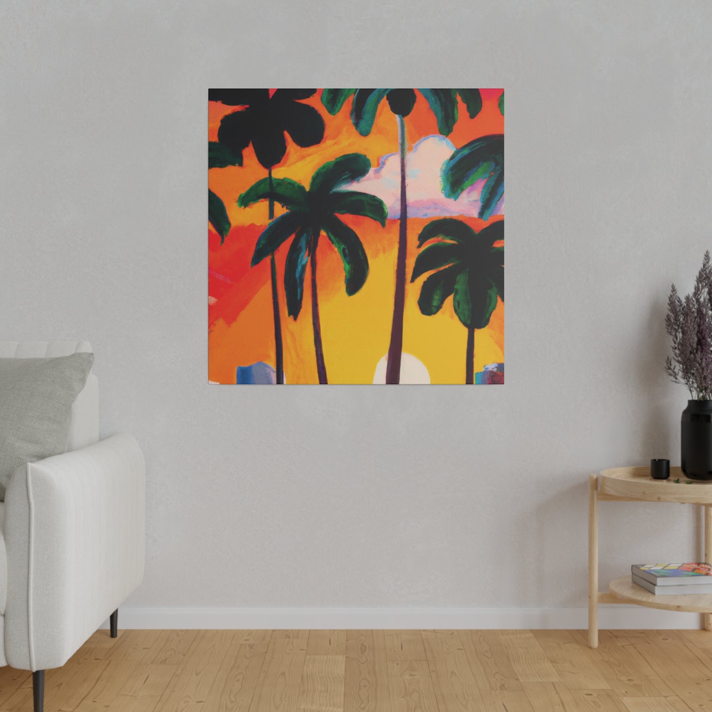 4327O - Miami Beach Sunset Painting Print | Miami | Beach | Sunset | Poster | Home Decor | Wall Art | Canvas