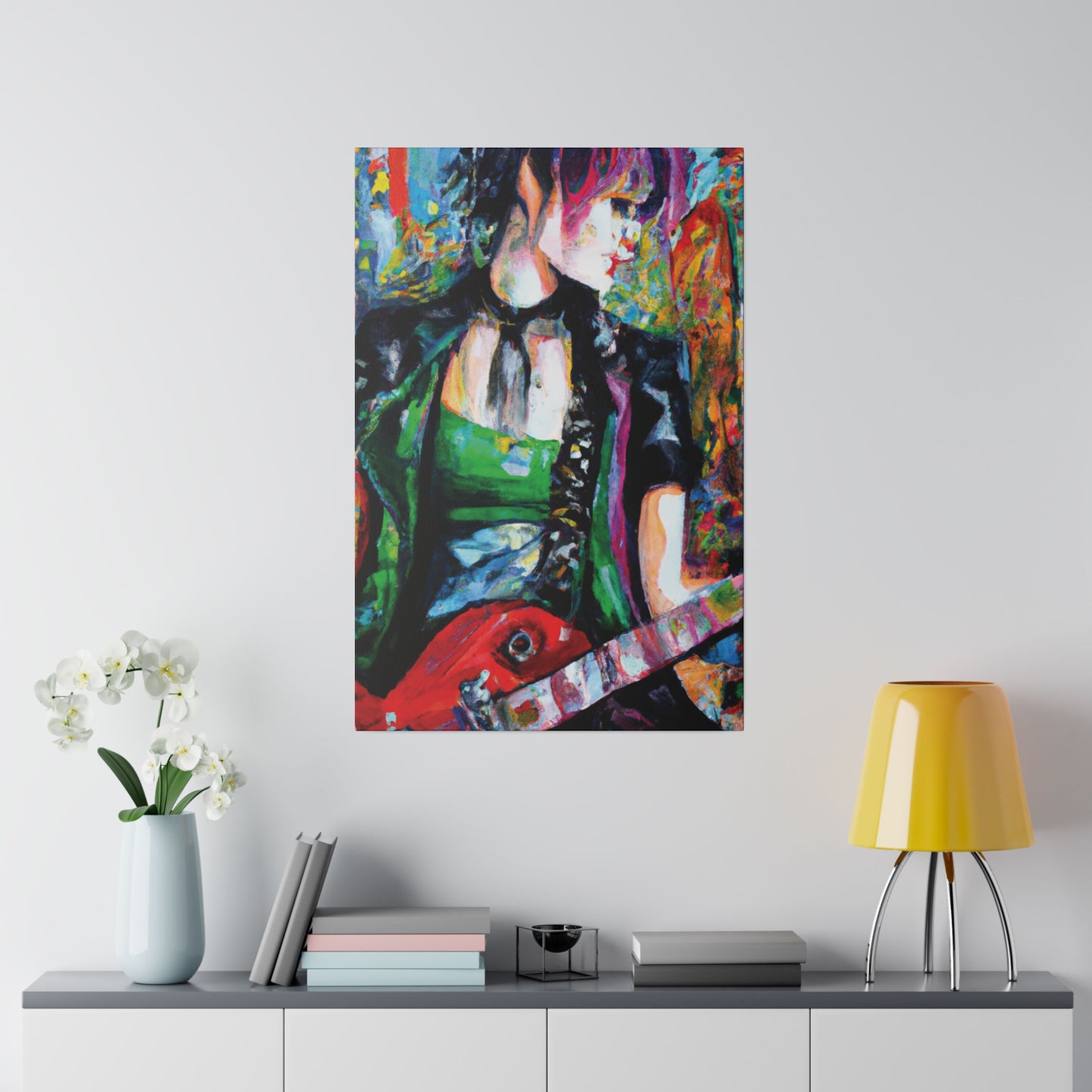 9737J - Rockstar Oil Painting Style Print | Poster | Home Decor | Wall Art | Music Art | Canvas