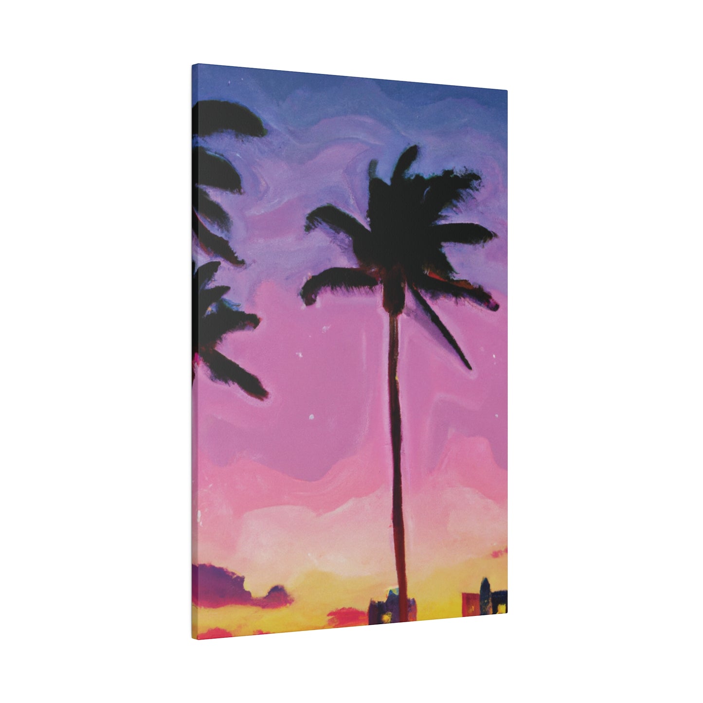 7801Y - Miami Beach Sunset Painting Print | Miami | Beach | Sunset | Poster | Home Decor | Wall Art | Canvas