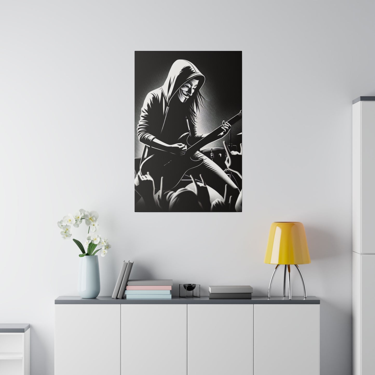 3569Z - music art work, rockstar gifts, musician gift ideas, guitar art work, guitar artwork, guitar wall art canvas, playing guitar, decor