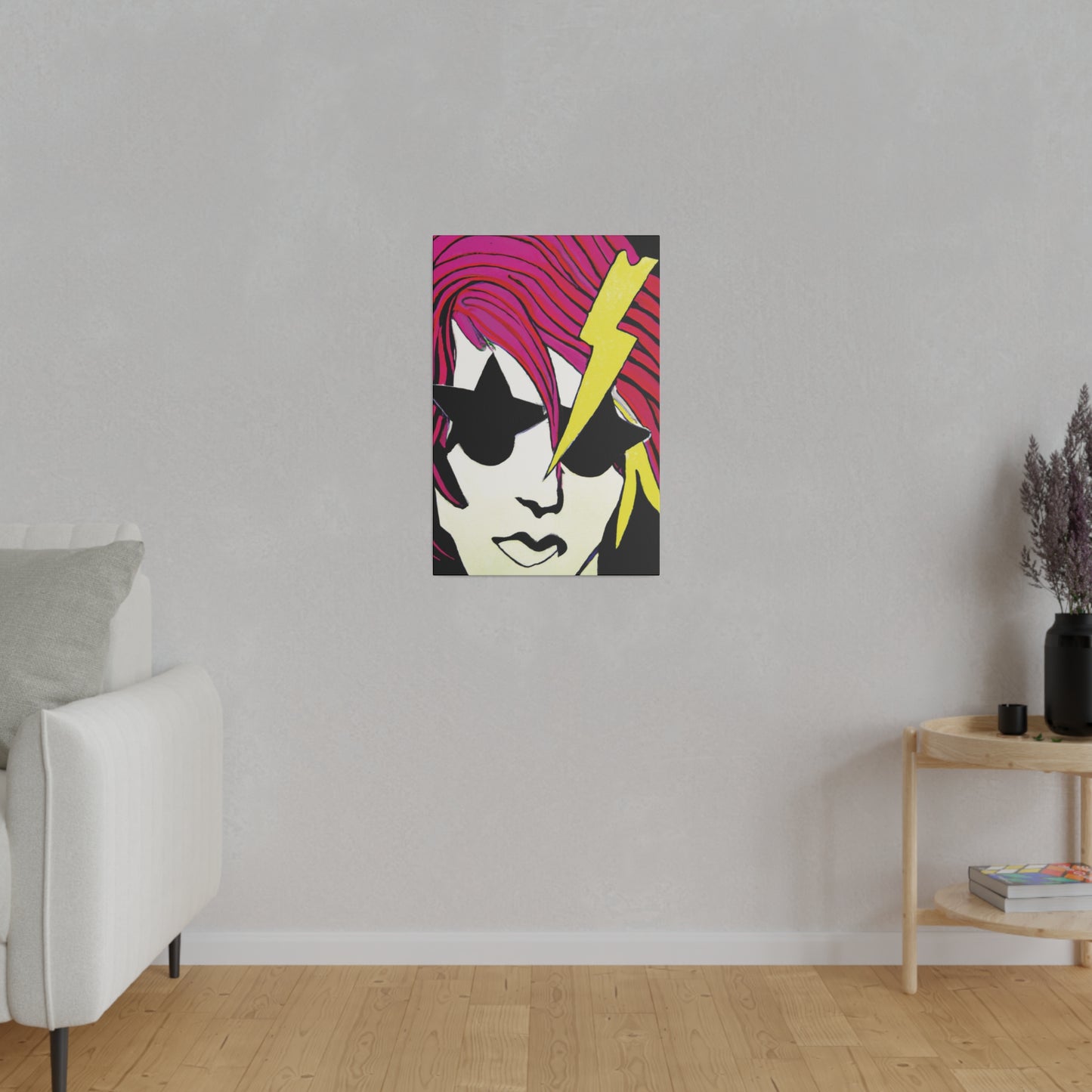 9087G - Rockstar Painting Print | Face | Abstract | Poster | Home Decor | Wall Art | Music Art | Canvas