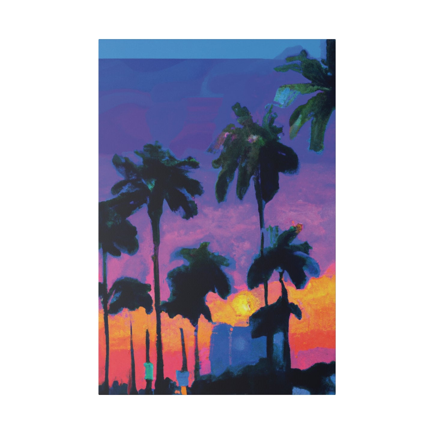 9232V - Miami Beach Sunset Painting Print | Miami | Beach | Sunset | Poster | Home Decor | Wall Art | Canvas