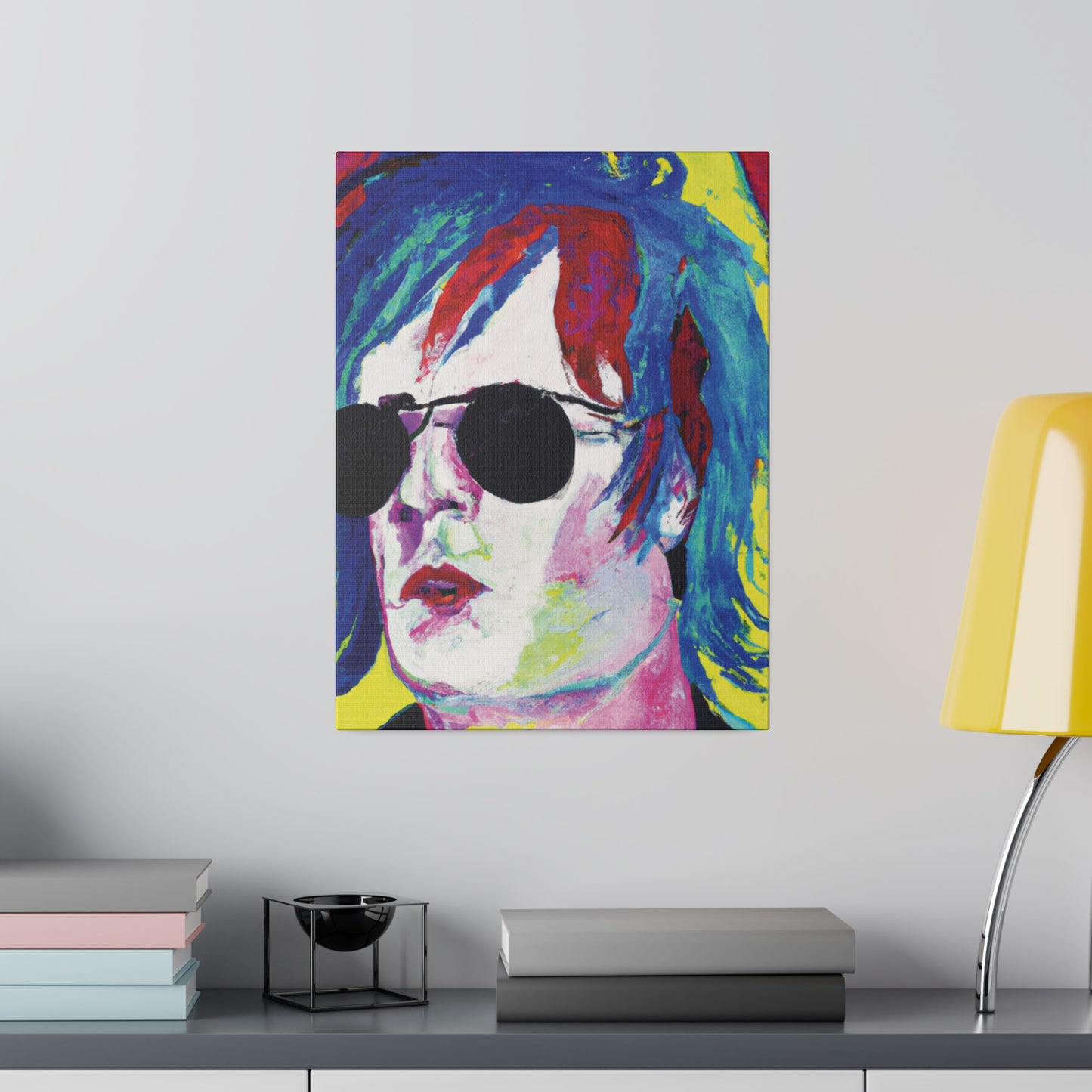 7634A - Rockstar Painting Print | Face | Abstract | Poster | Home Decor | Wall Art | Music Art | Canvas