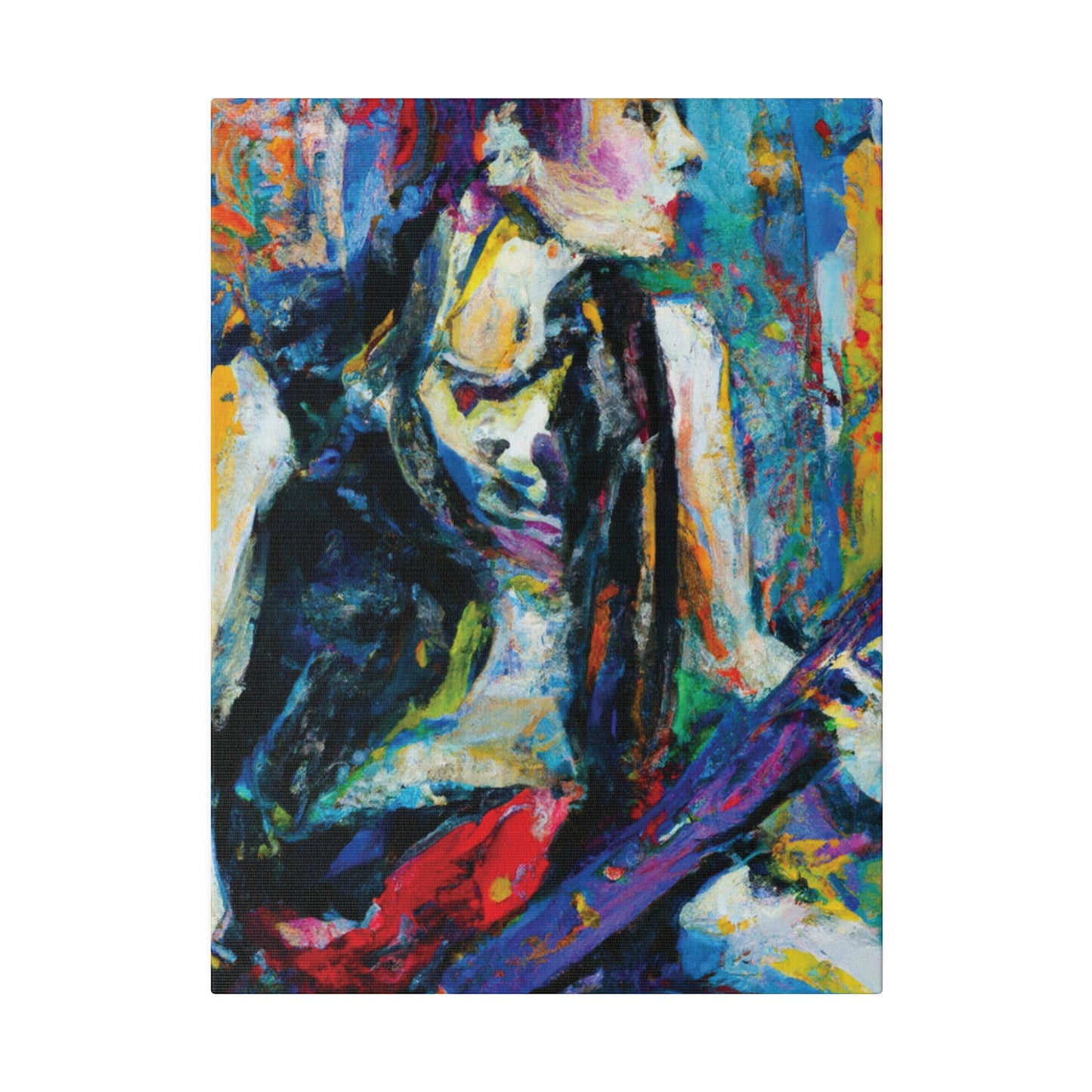 344U - Rockstar Oil Painting Style Print | Poster | Home Decor | Wall Art | Music Art | Canvas