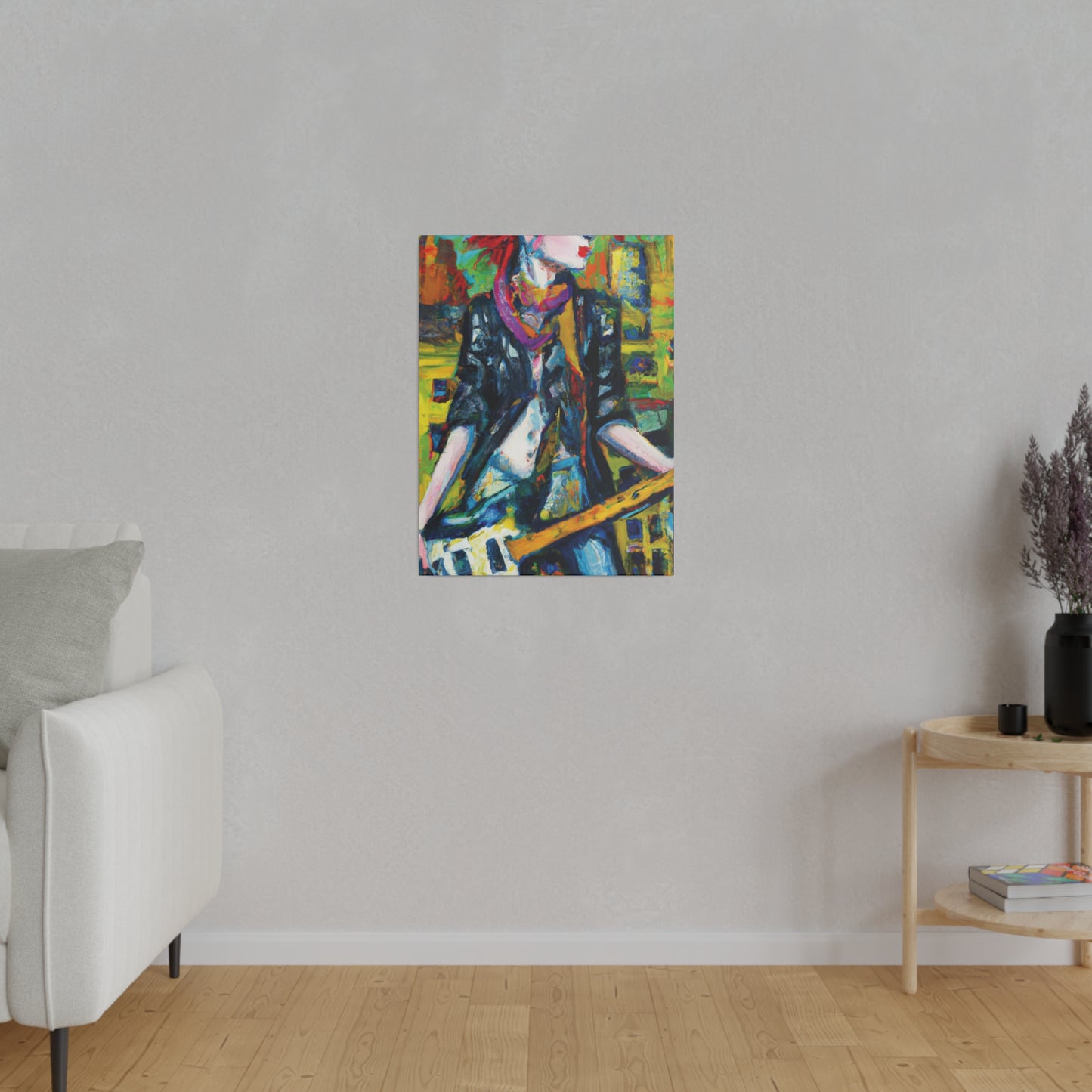 3589A - Rockstar Oil Painting Style Print | Poster | Home Decor | Wall Art | Music Art | Canvas