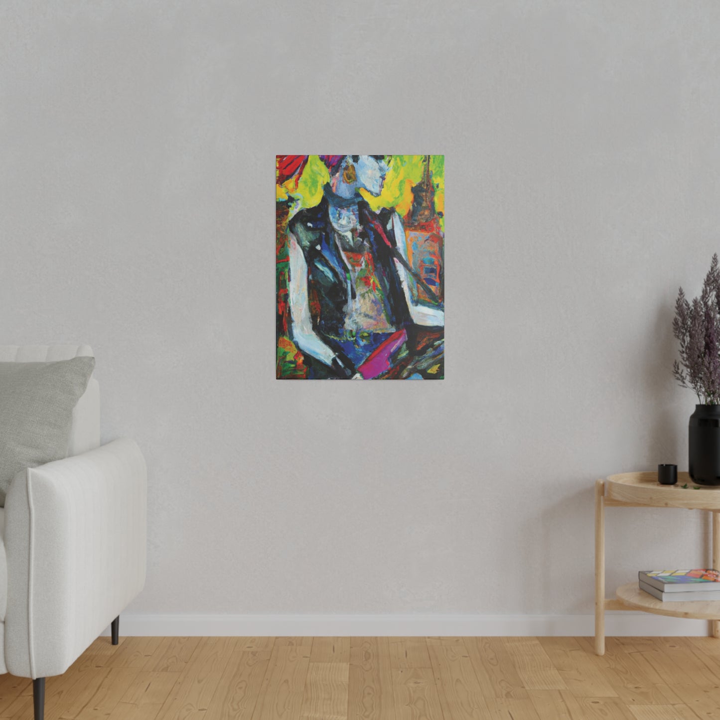 7349W - Rockstar Oil Painting Style Print | Poster | Home Decor | Wall Art | Music Art | Canvas