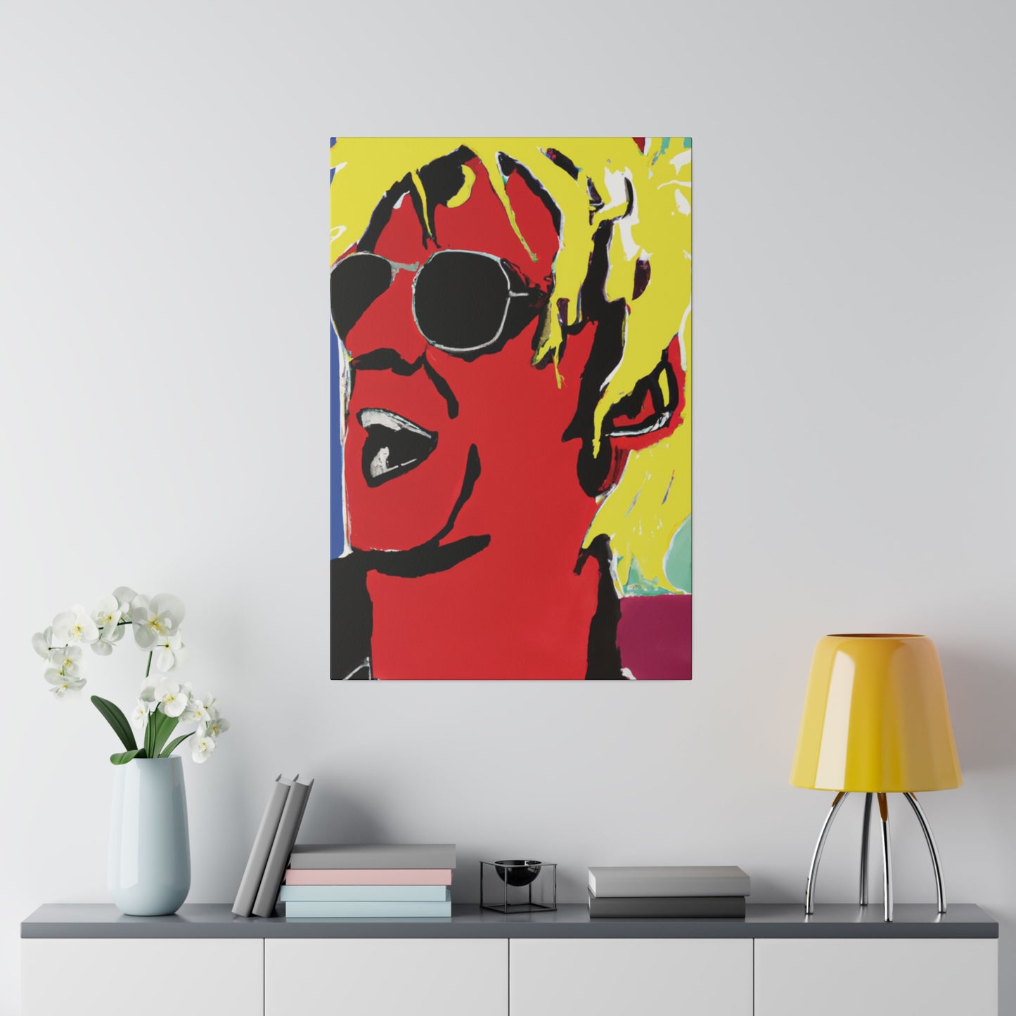 8166B - Rockstar Painting Print | Face | Abstract | Poster | Home Decor | Wall Art | Music Art | Canvas