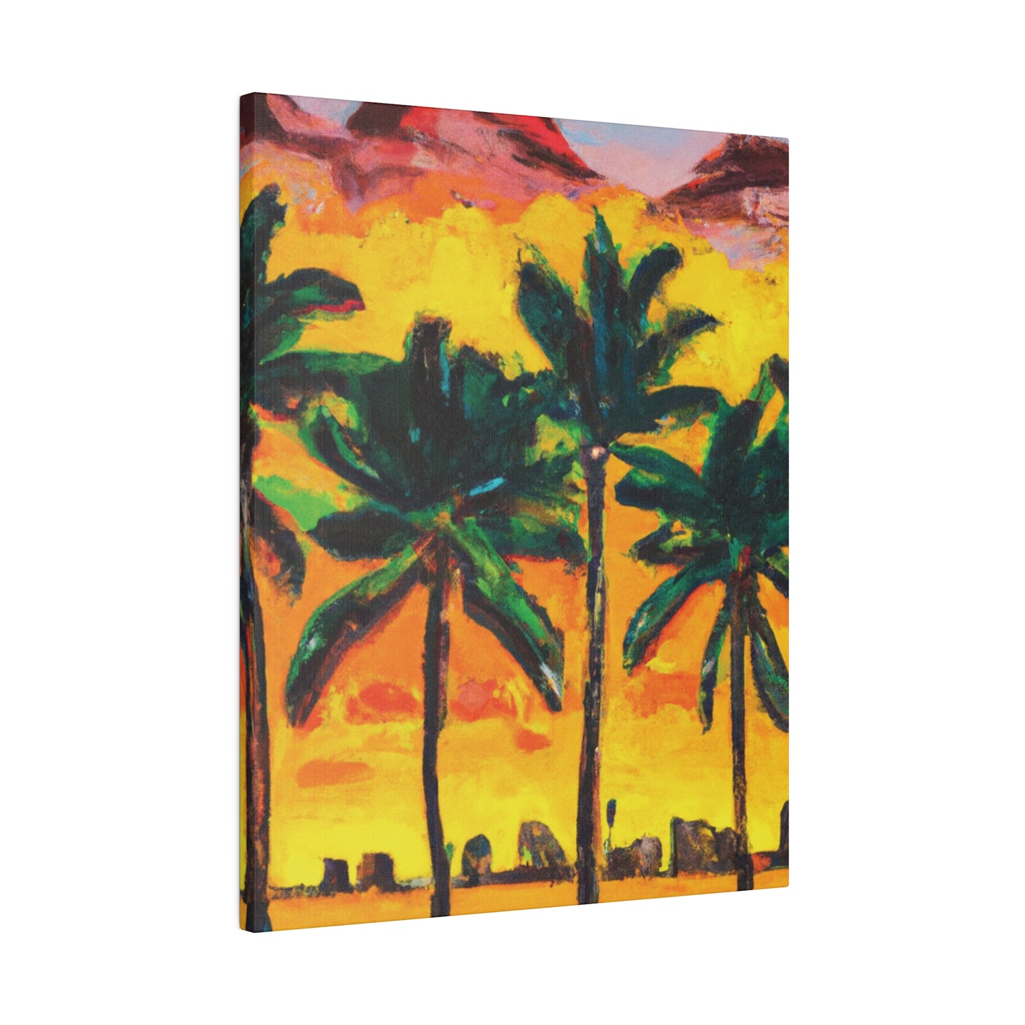 3622W - Miami Beach Sunset Painting Print | Miami | Beach | Sunset | Poster | Home Decor | Wall Art | Canvas