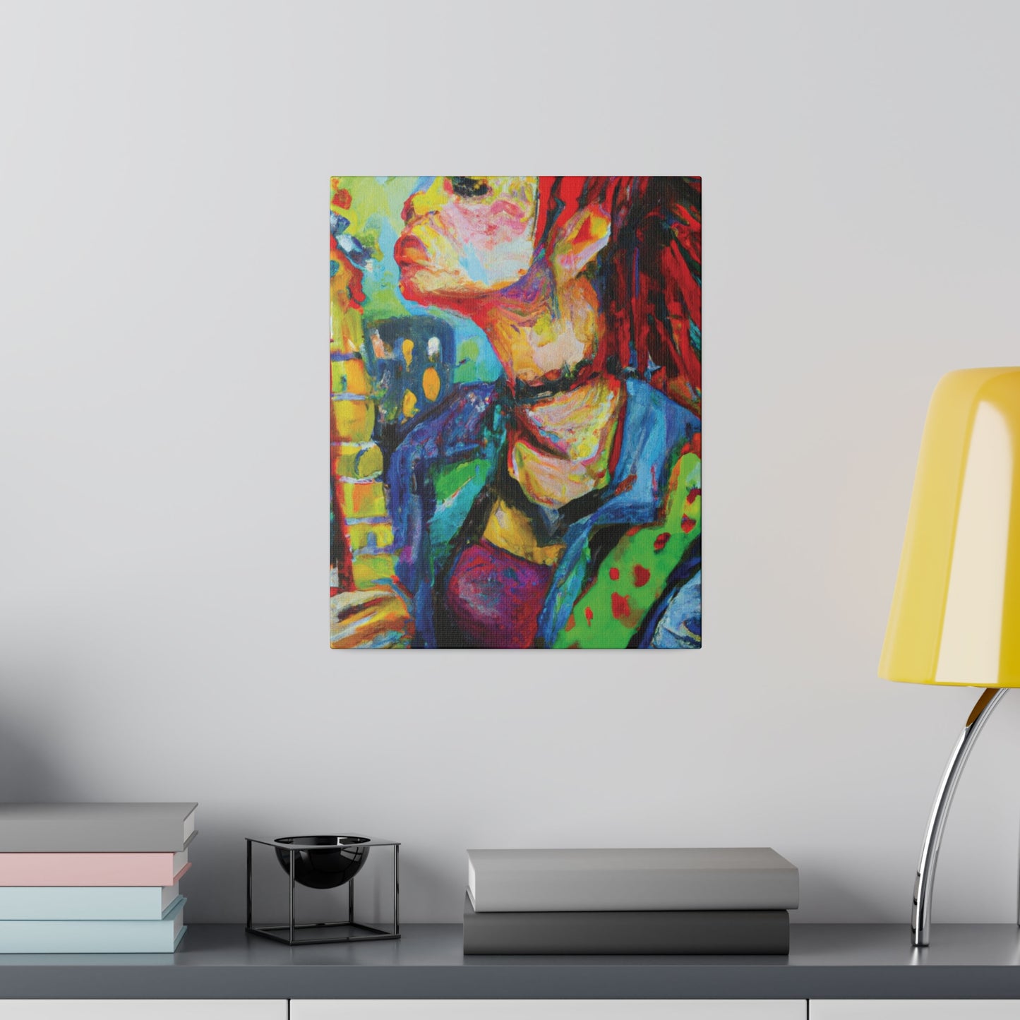 4898X - Rockstar Oil Painting Style Print | Poster | Home Decor | Wall Art | Music Art | Canvas