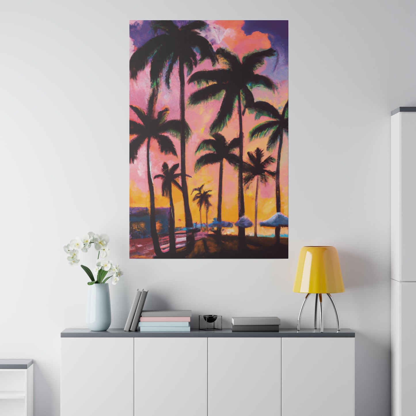 7524X - Miami Beach Sunset Painting Print | Miami | Beach | Sunset | Poster | Home Decor | Wall Art | Canvas