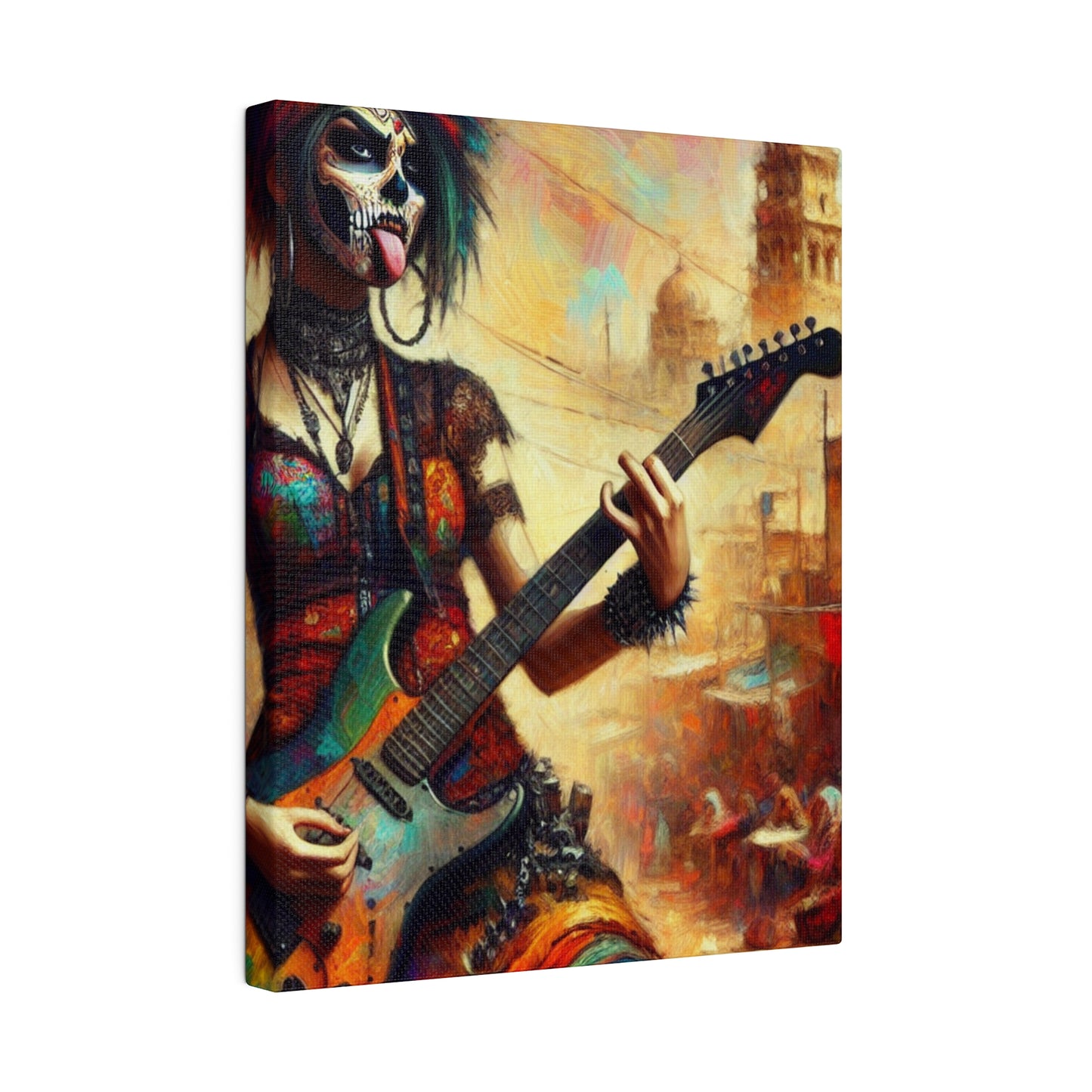 3752F - Rockstar Oil Painting Style Print | Poster | Home Decor | Wall Art | Music Art | Canvas