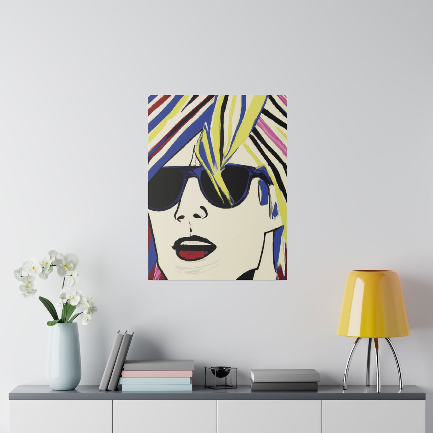 4789F - Rockstar Painting Print | Face | Abstract | Poster | Home Decor | Wall Art | Music Art | Canvas