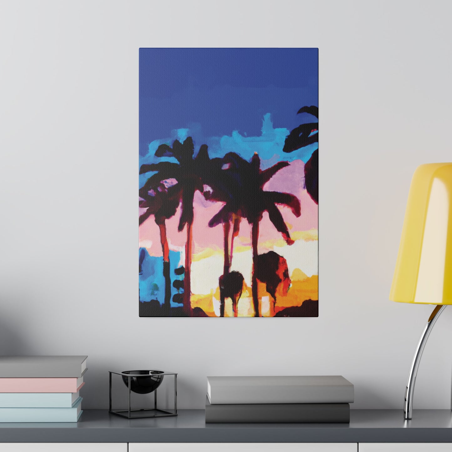 9453C - Miami Beach Sunset Painting Print | Miami | Beach | Sunset | Poster | Home Decor | Wall Art | Canvas