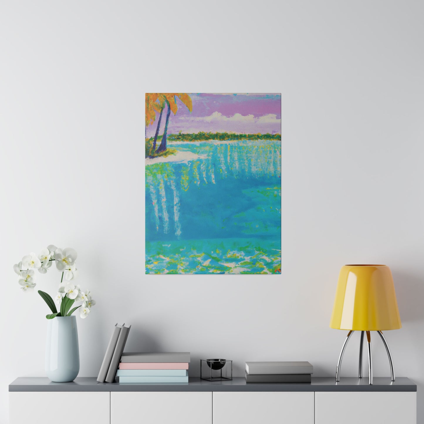 4568K - Bahamas Ocean Painting Print | Bahamas | Ocean | Beach | Poster | Home Decor | Wall Art | Canvas