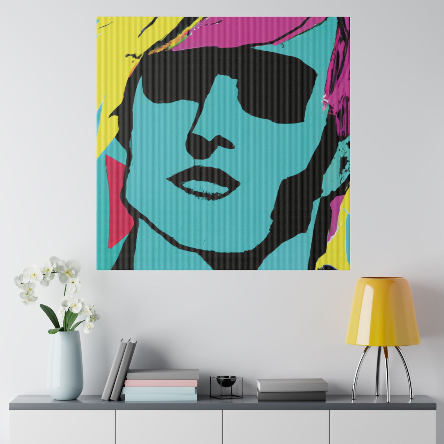 8753H - Rockstar Painting Print | Face | Abstract | Poster | Home Decor | Wall Art | Music Art | Canvas