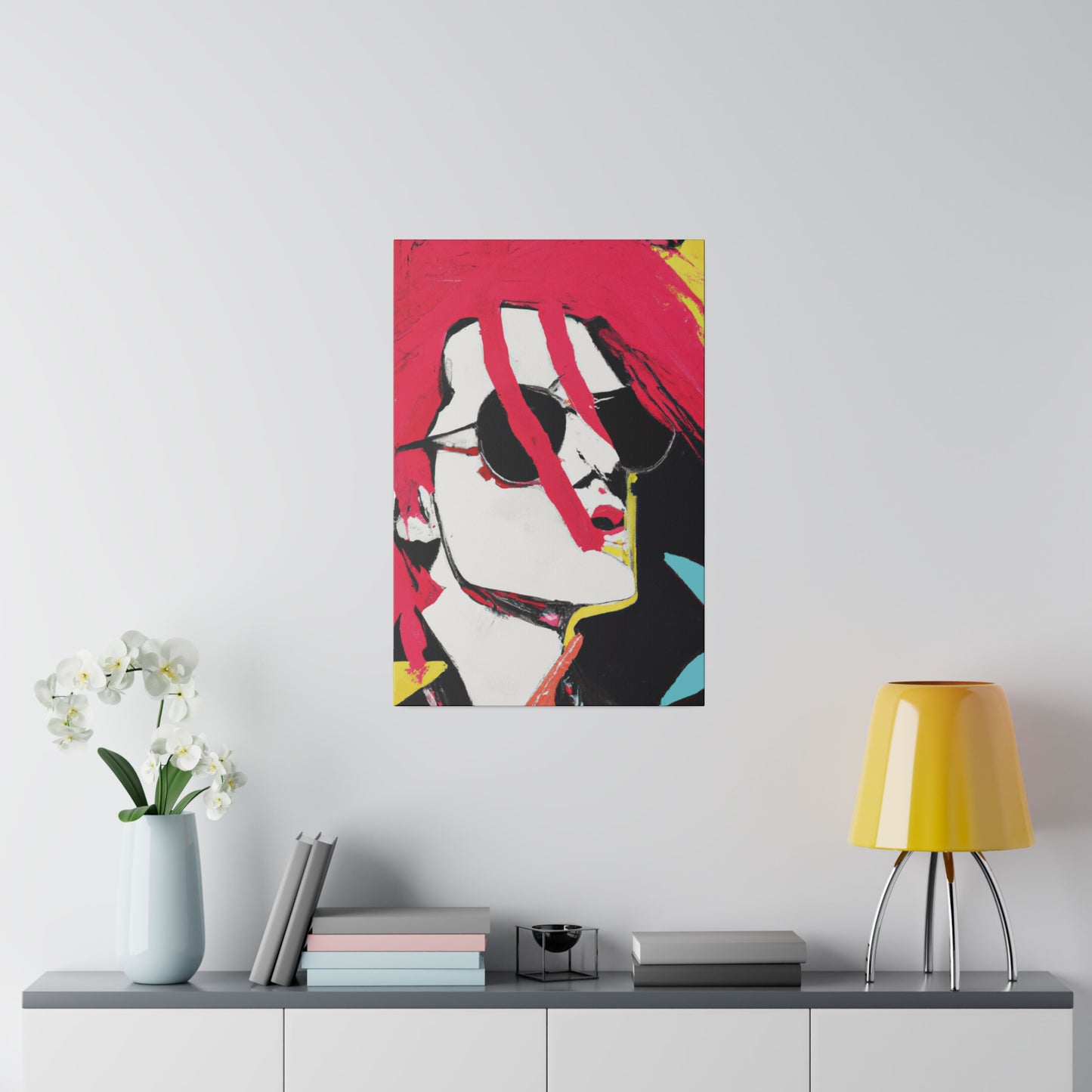 2864L - Rockstar Painting Print | Face | Abstract | Poster | Home Decor | Wall Art | Music Art | Canvas