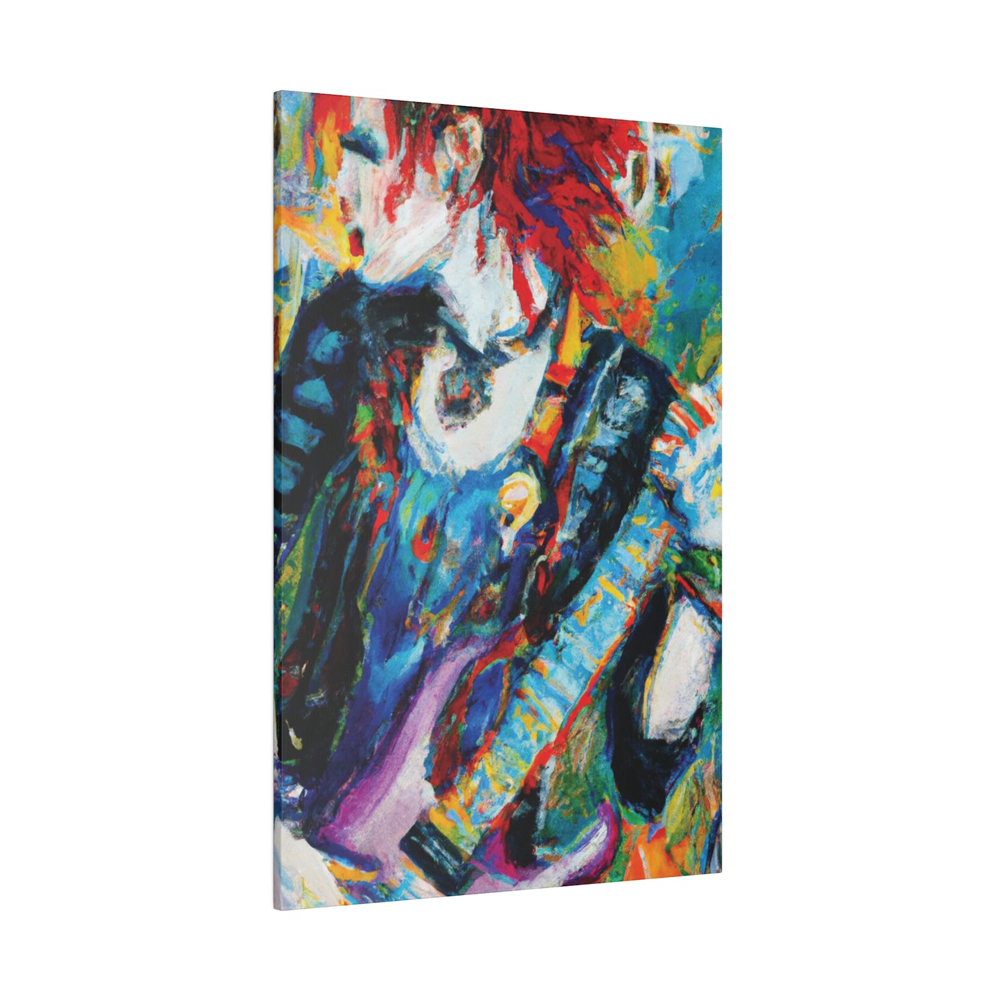 7458A - Rockstar Oil Painting Style Print | Poster | Home Decor | Wall Art | Music Art | Canvas