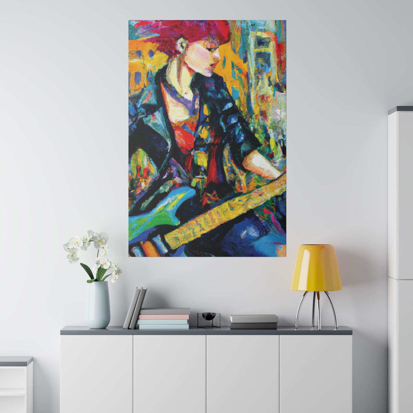 5192N - Rockstar Oil Painting Style Print | Poster | Home Decor | Wall Art | Music Art | Canvas