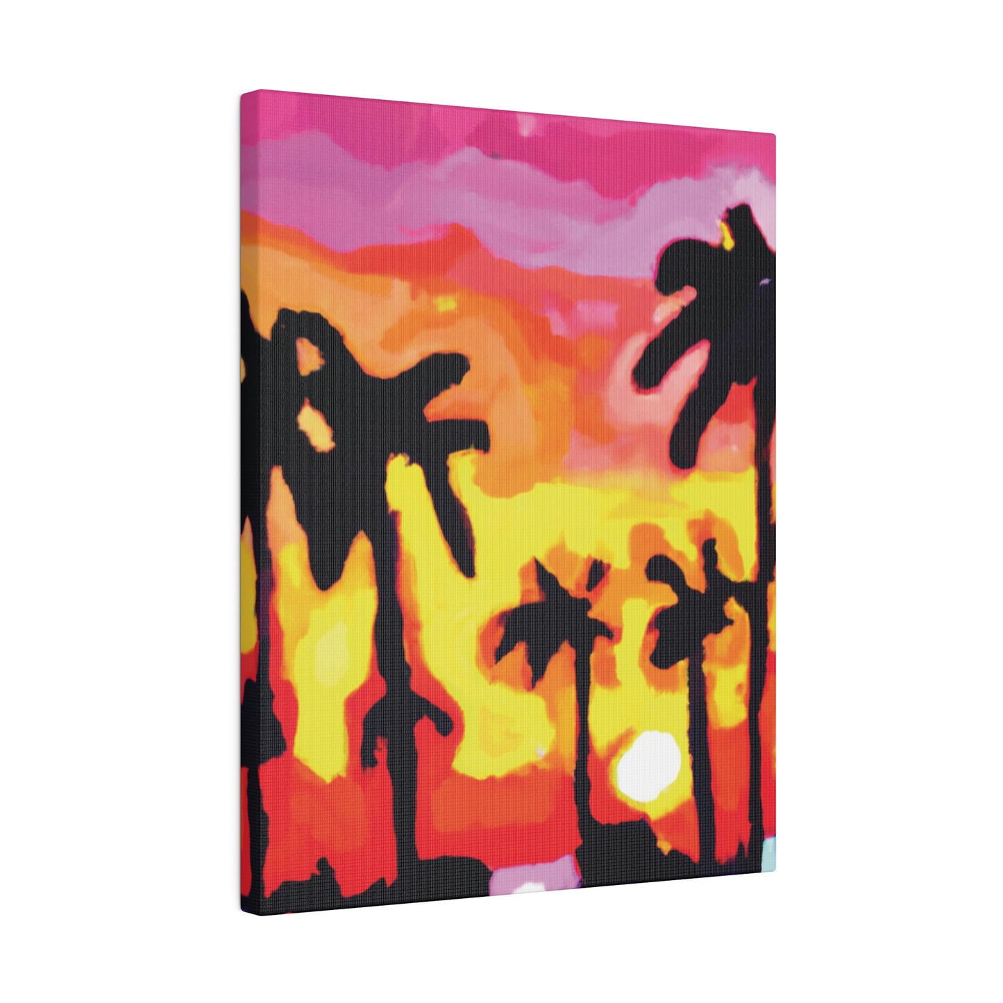 7893K - Miami Beach Sunset Painting Print | Miami | Beach | Sunset | Poster | Home Decor | Wall Art | Canvas