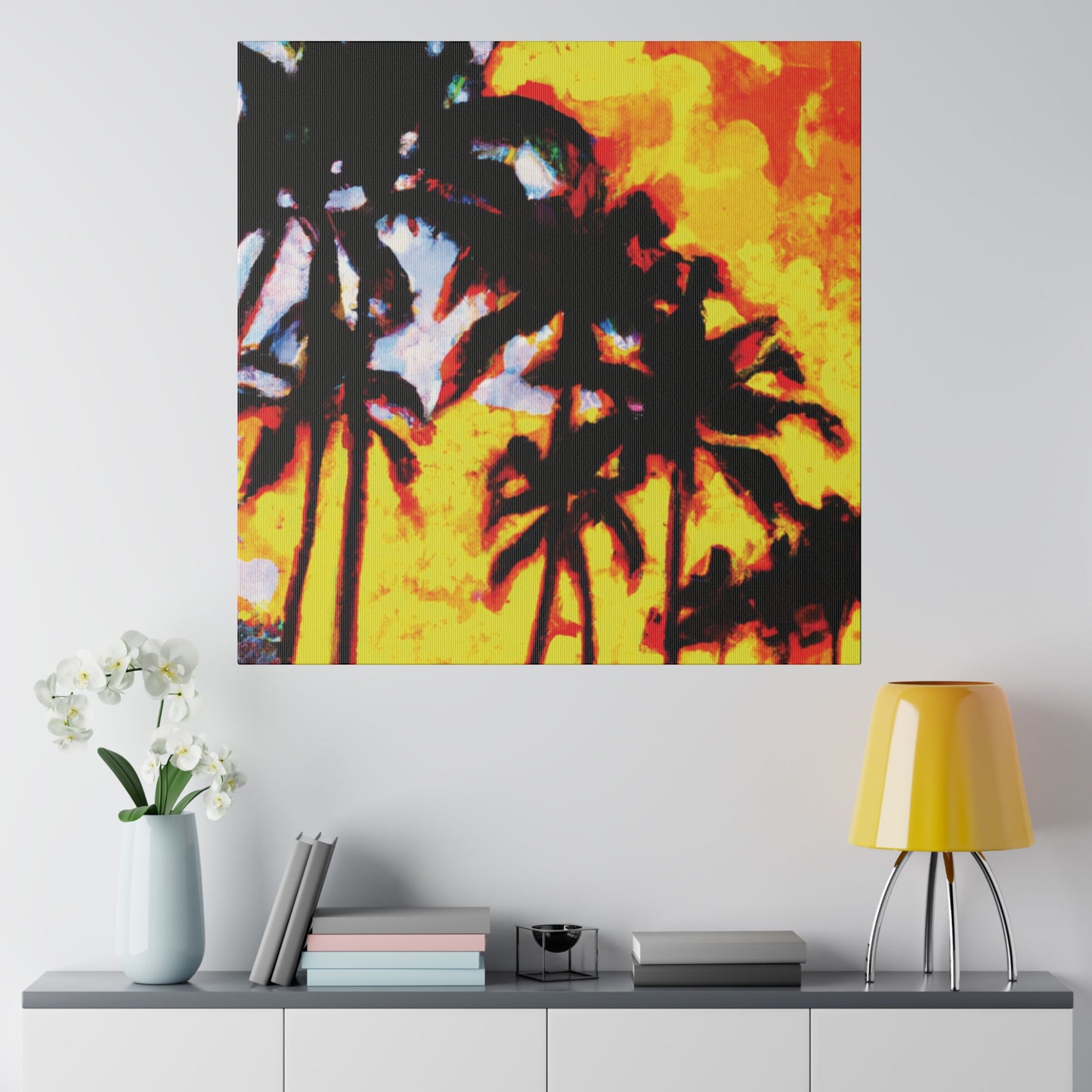 7248Q - Miami Beach Sunset Painting Print | Miami | Beach | Sunset | Poster | Home Decor | Wall Art | Canvas