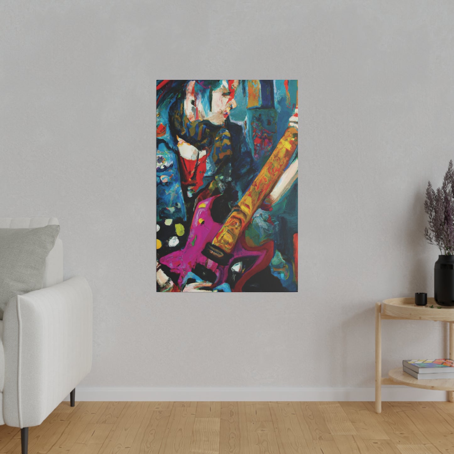 7272P - Rockstar Oil Painting Style Print | Poster | Home Decor | Wall Art | Music Art | Canvas