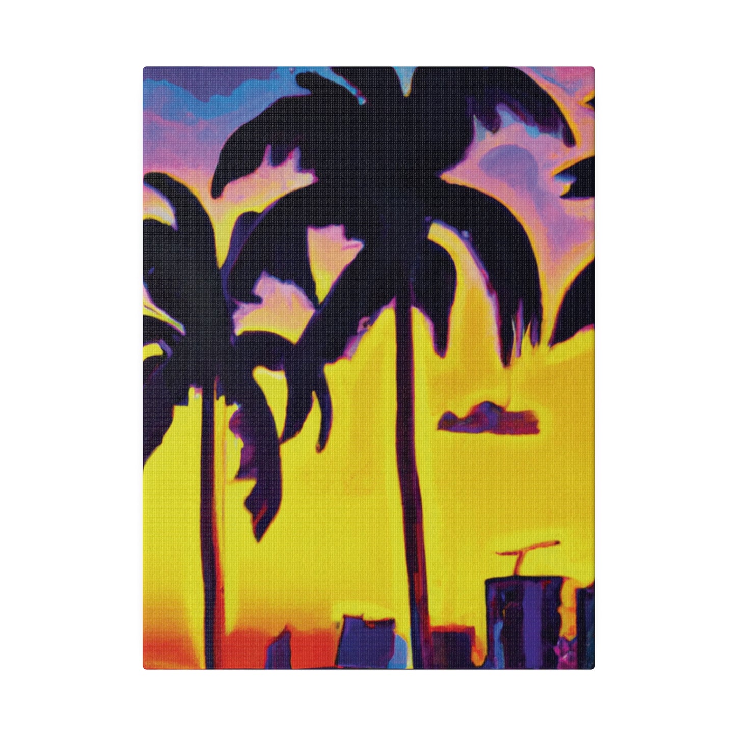 5674W - Miami Beach Sunset Painting Print | Miami | Beach | Sunset | Poster | Home Decor | Wall Art | Canvas