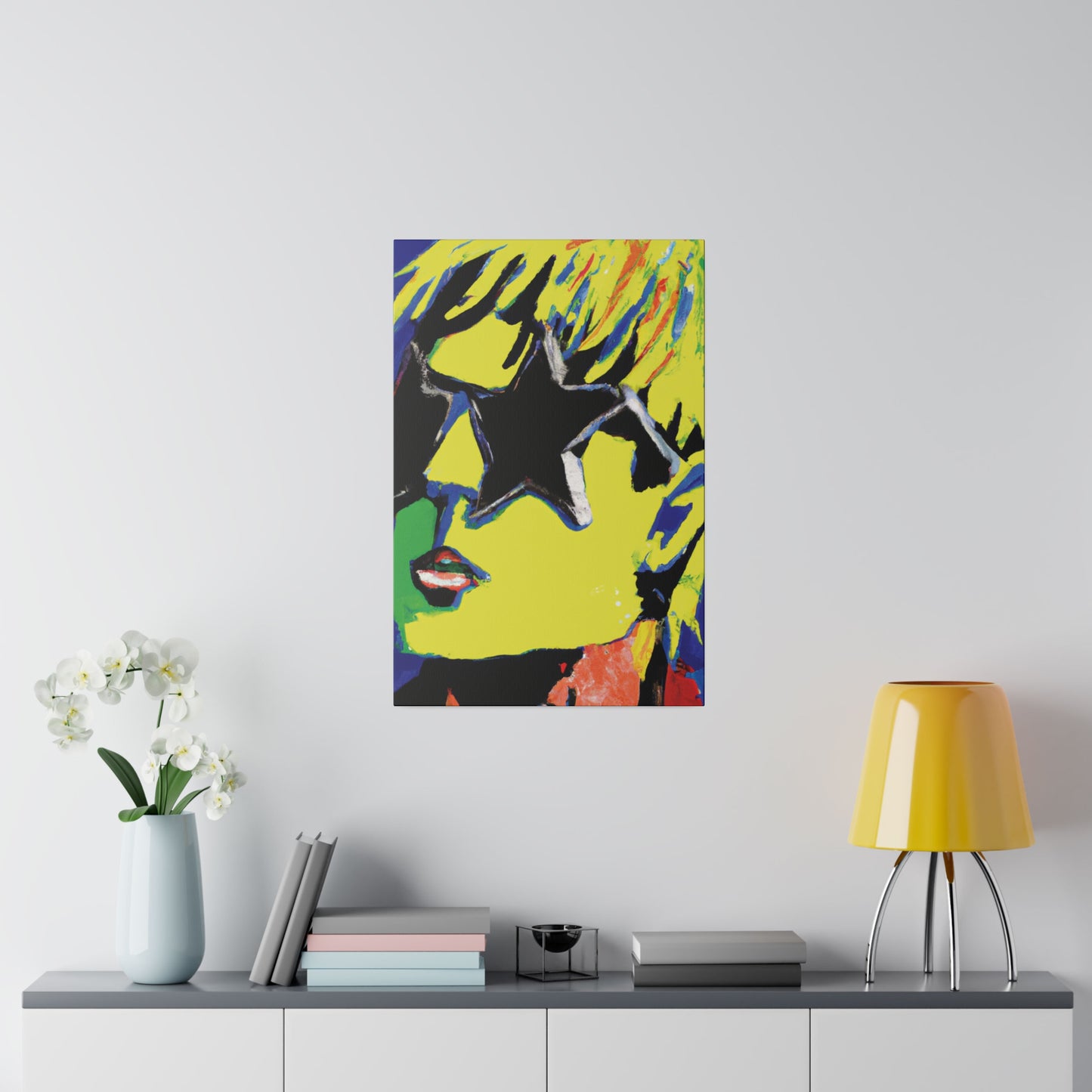 9785T - Rockstar Painting Print | Face | Abstract | Poster | Home Decor | Wall Art | Music Art | Canvas