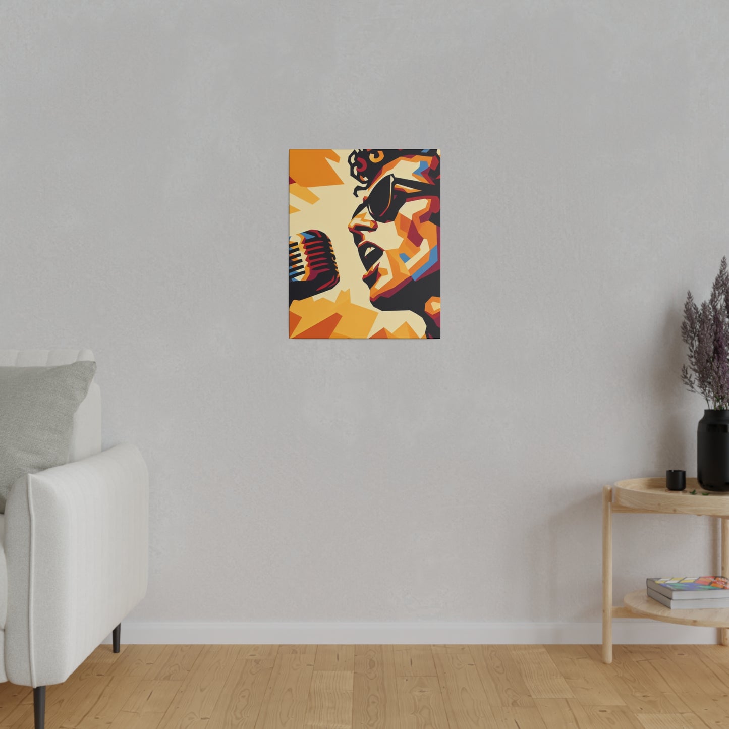 6723Z - Rockstar Painting Print | Face | Abstract | Poster | Home Decor | Wall Art | Music Art | Canvas