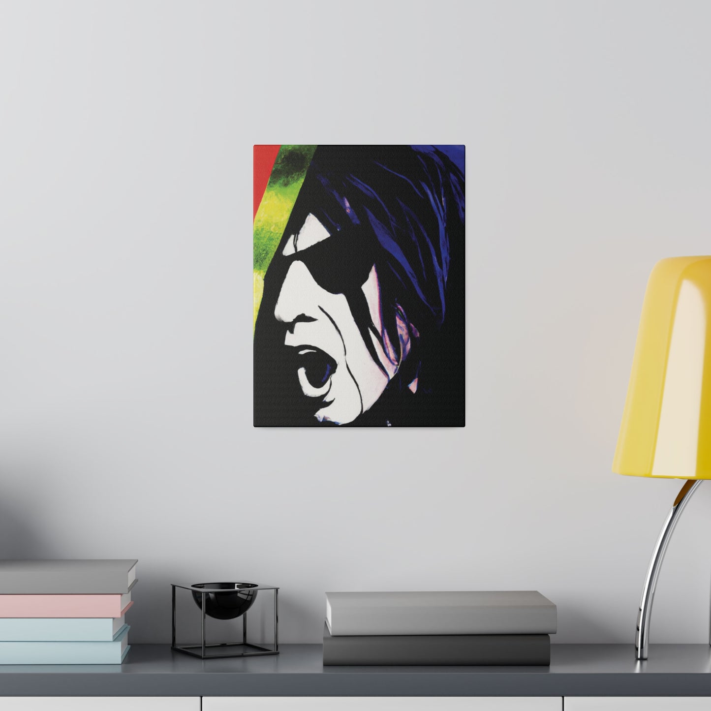 1890A - Rockstar Painting Print | Face | Abstract | Poster | Home Decor | Wall Art | Music Art | Canvas