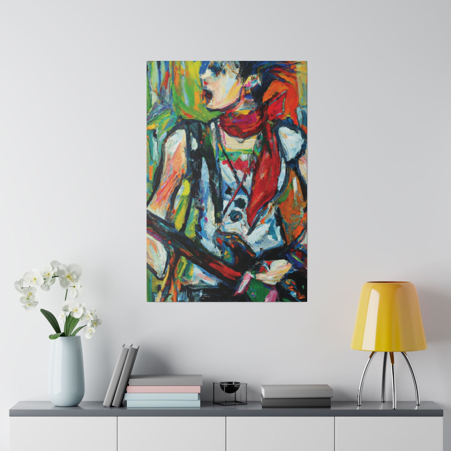 3713A - Rockstar Oil Painting Style Print | Poster | Home Decor | Wall Art | Music Art | Canvas