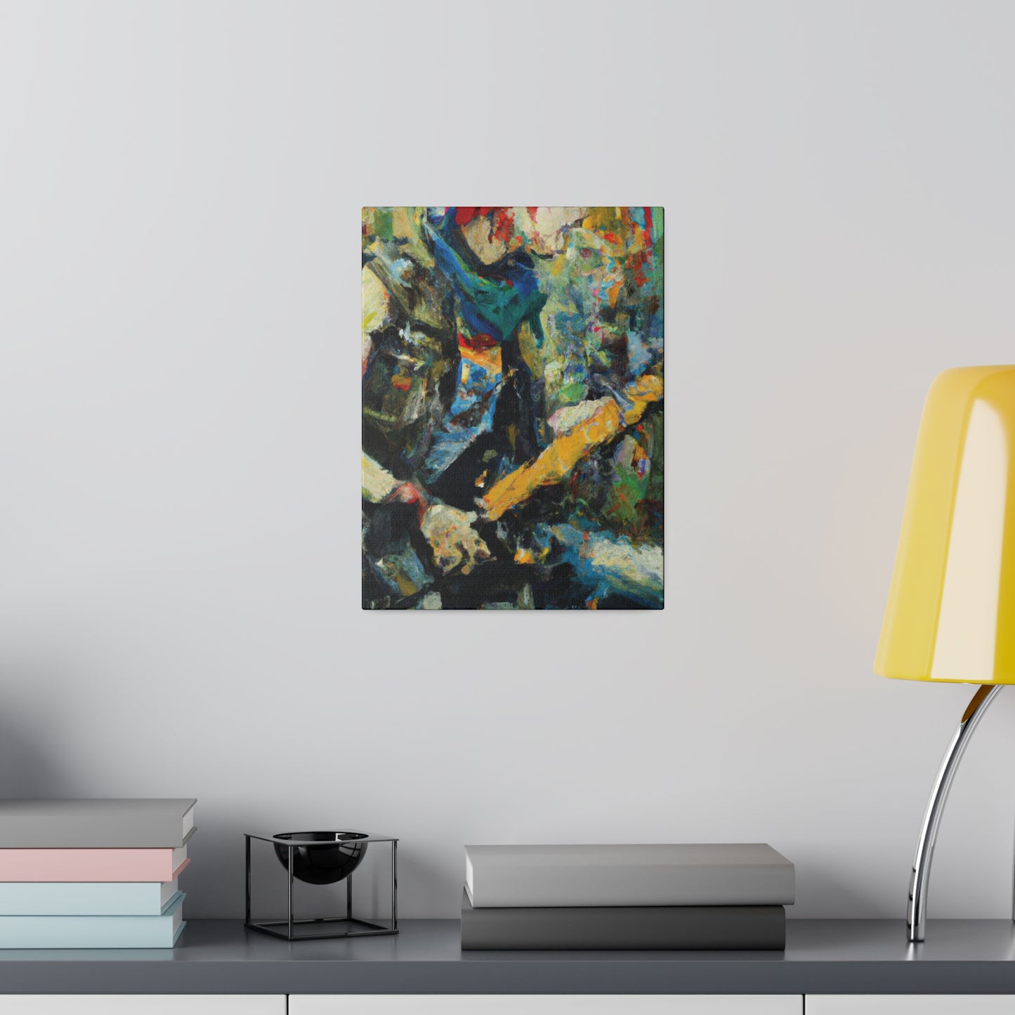 3758W - Rockstar Oil Painting Style Print | Poster | Home Decor | Wall Art | Music Art | Canvas