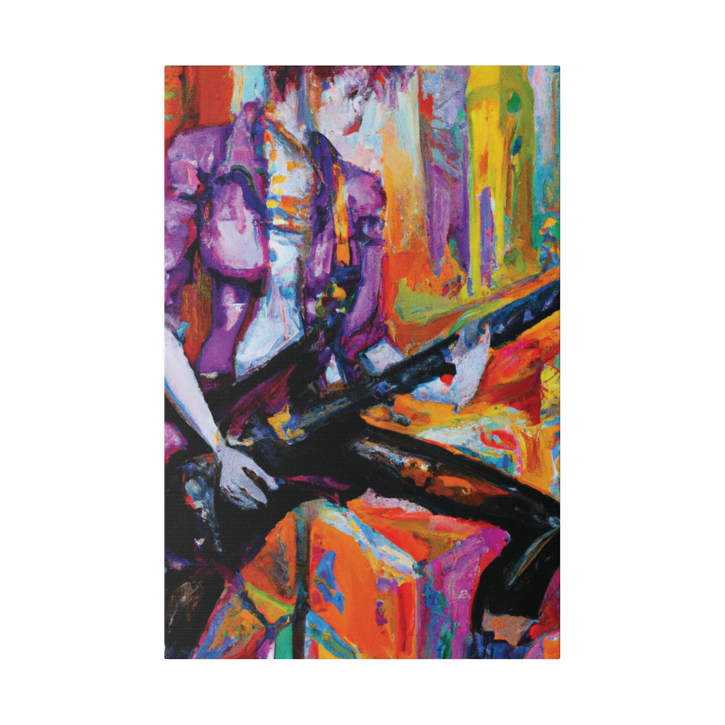 477F - Rockstar Oil Painting Style Print | Poster | Home Decor | Wall Art | Music Art | Canvas