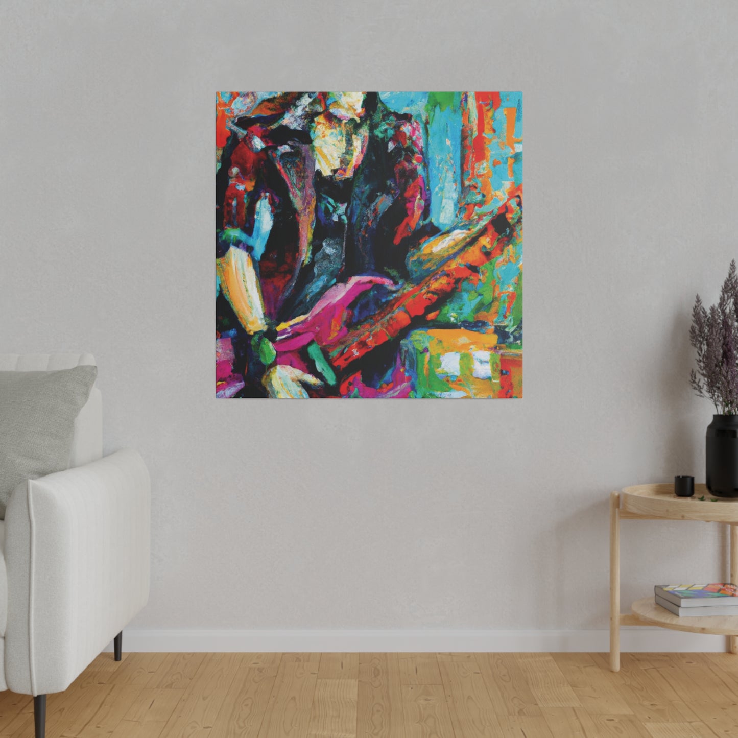 5003E - Rockstar Oil Painting Style Print | Poster | Home Decor | Wall Art | Music Art | Canvas