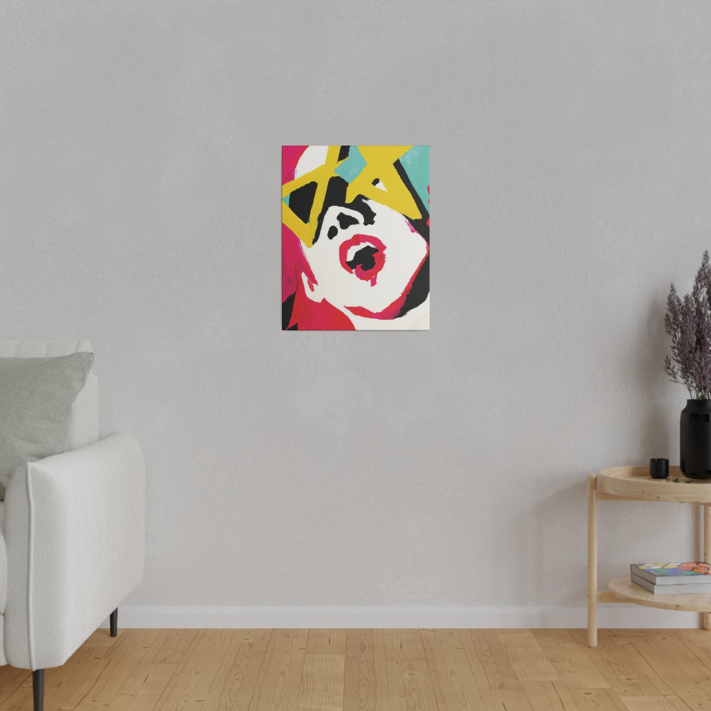 9419T - Rockstar Painting Print | Face | Abstract | Poster | Home Decor | Wall Art | Music Art | Canvas