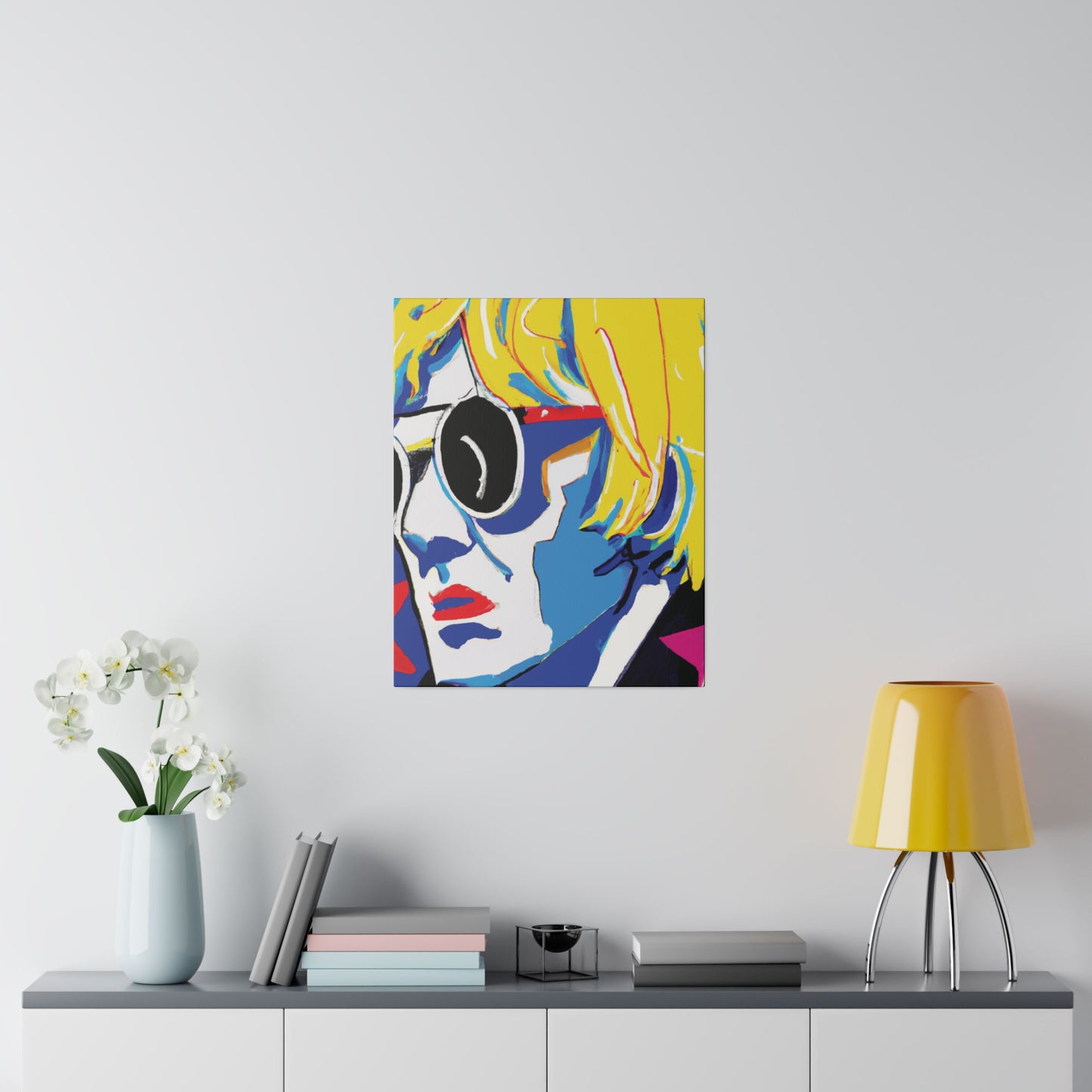 6259E - Rockstar Painting Print | Face | Abstract | Poster | Home Decor | Wall Art | Music Art | Canvas